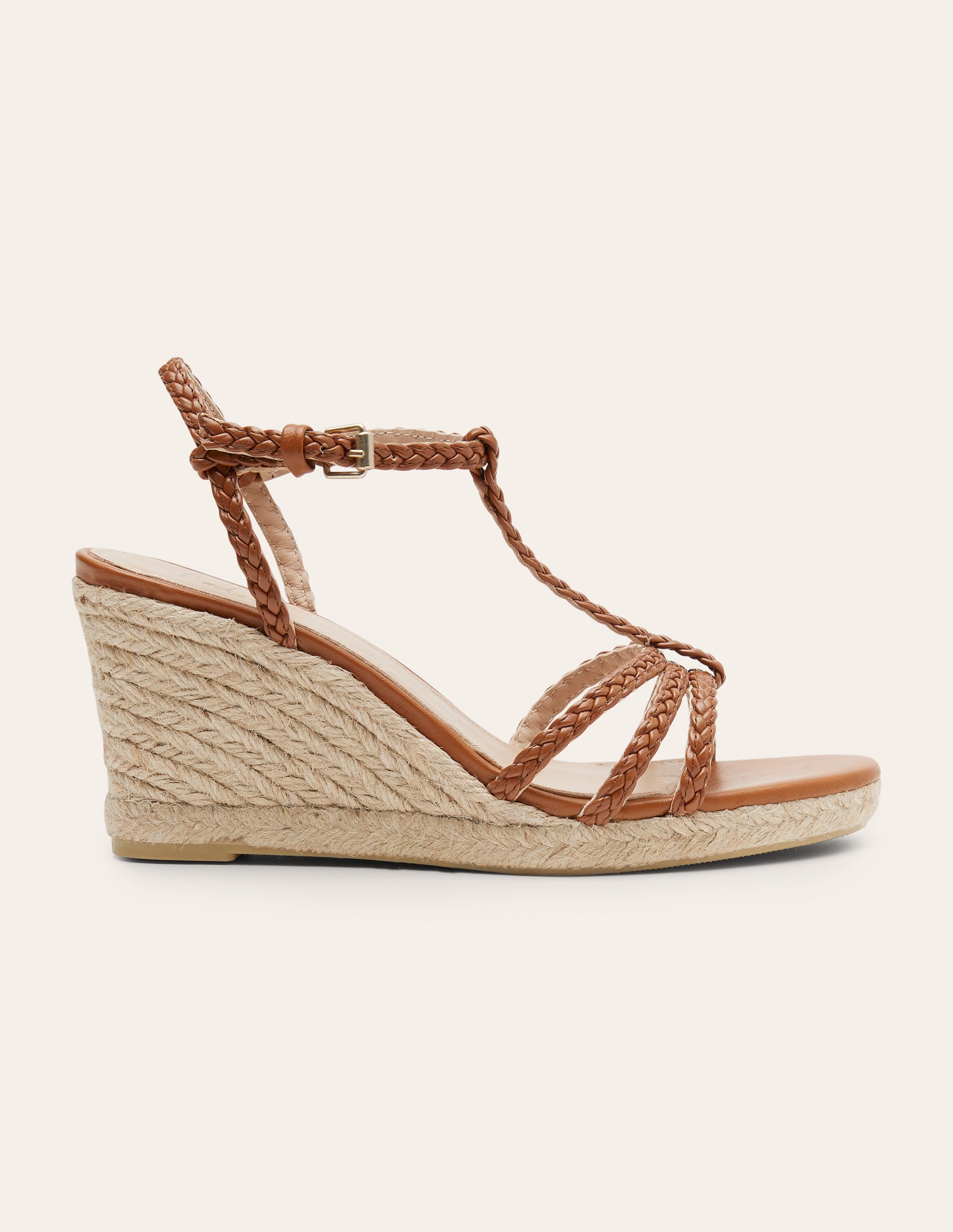 Braided Espadrille Wedges-Tan - Image 2