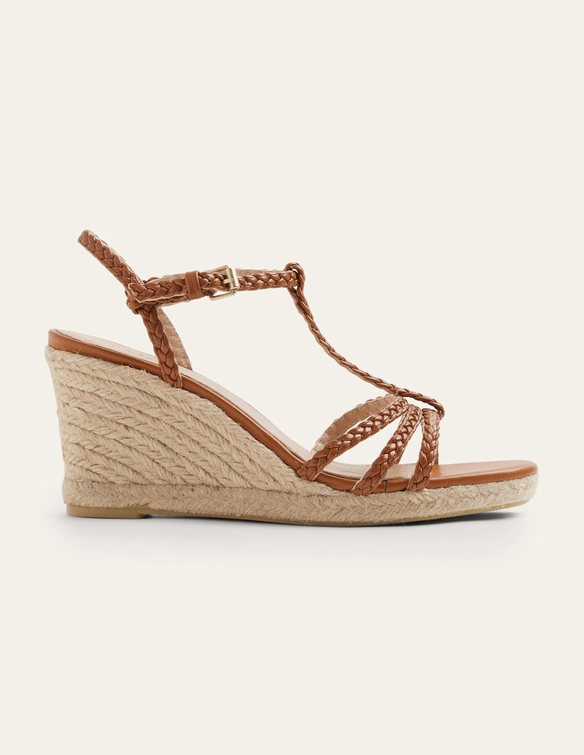 Braided Espadrille Wedges-Tan - Image 5