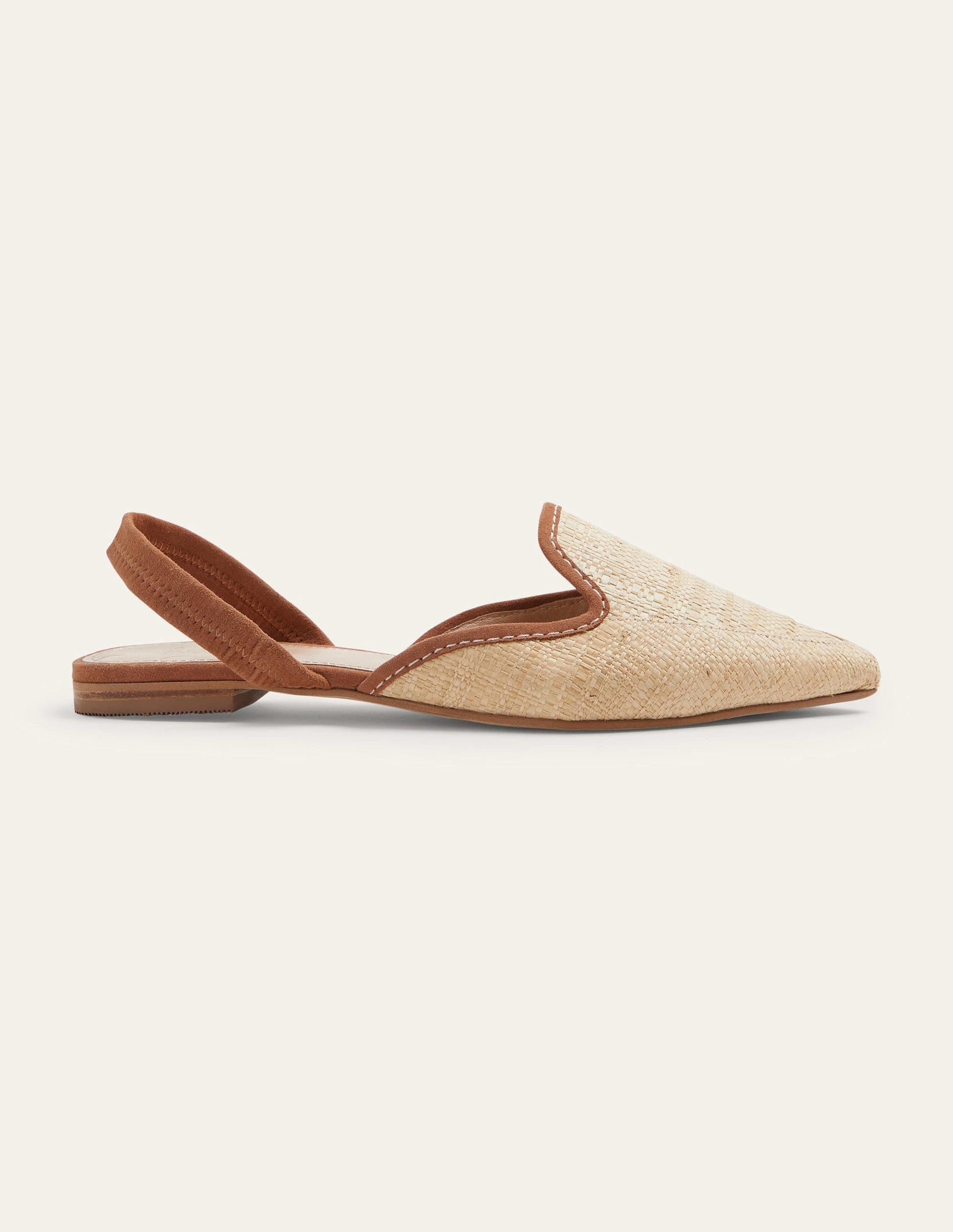 Lily Slingback Flat Sandals-Natural/ Tan-5
