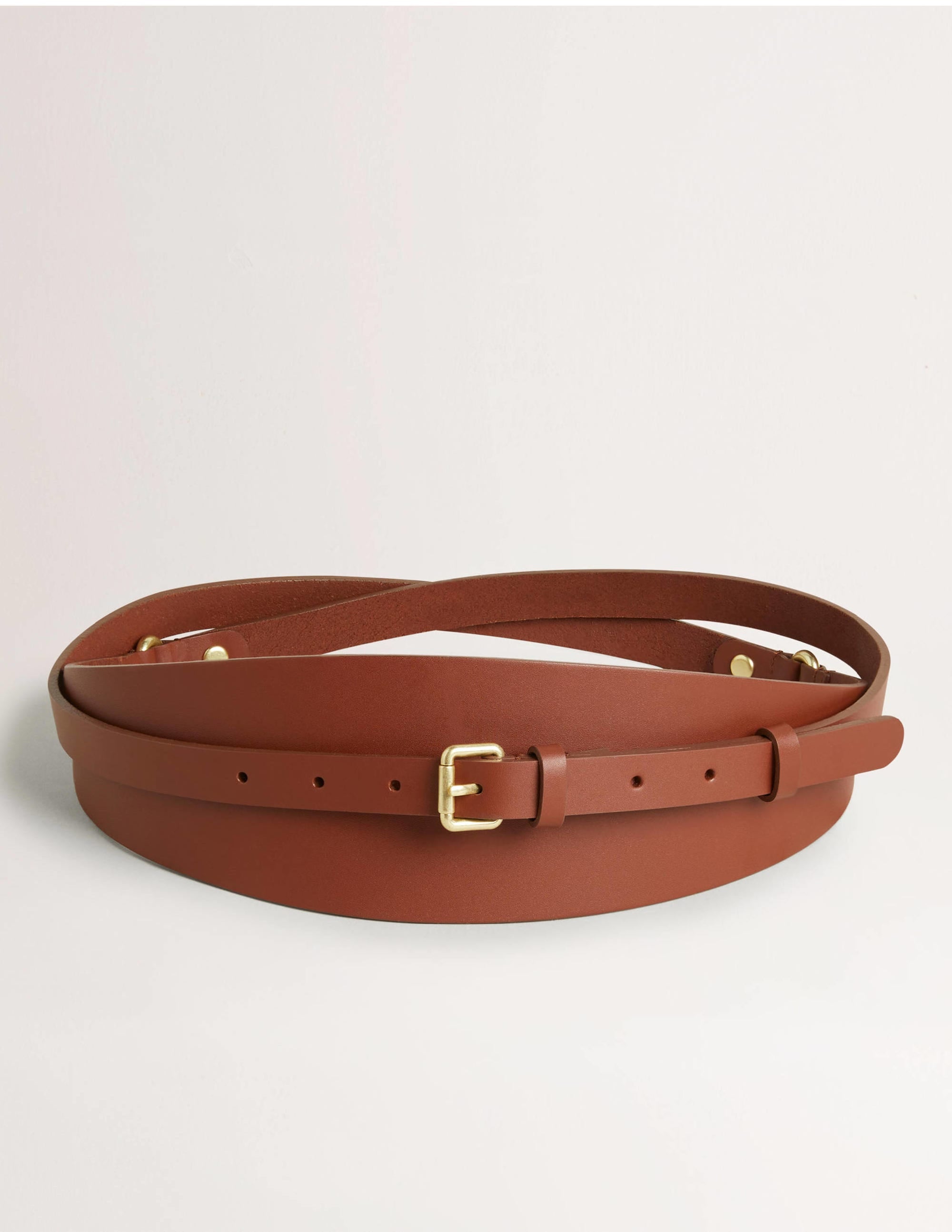 Wide Wrap Waist Belt-Tan - Image 1