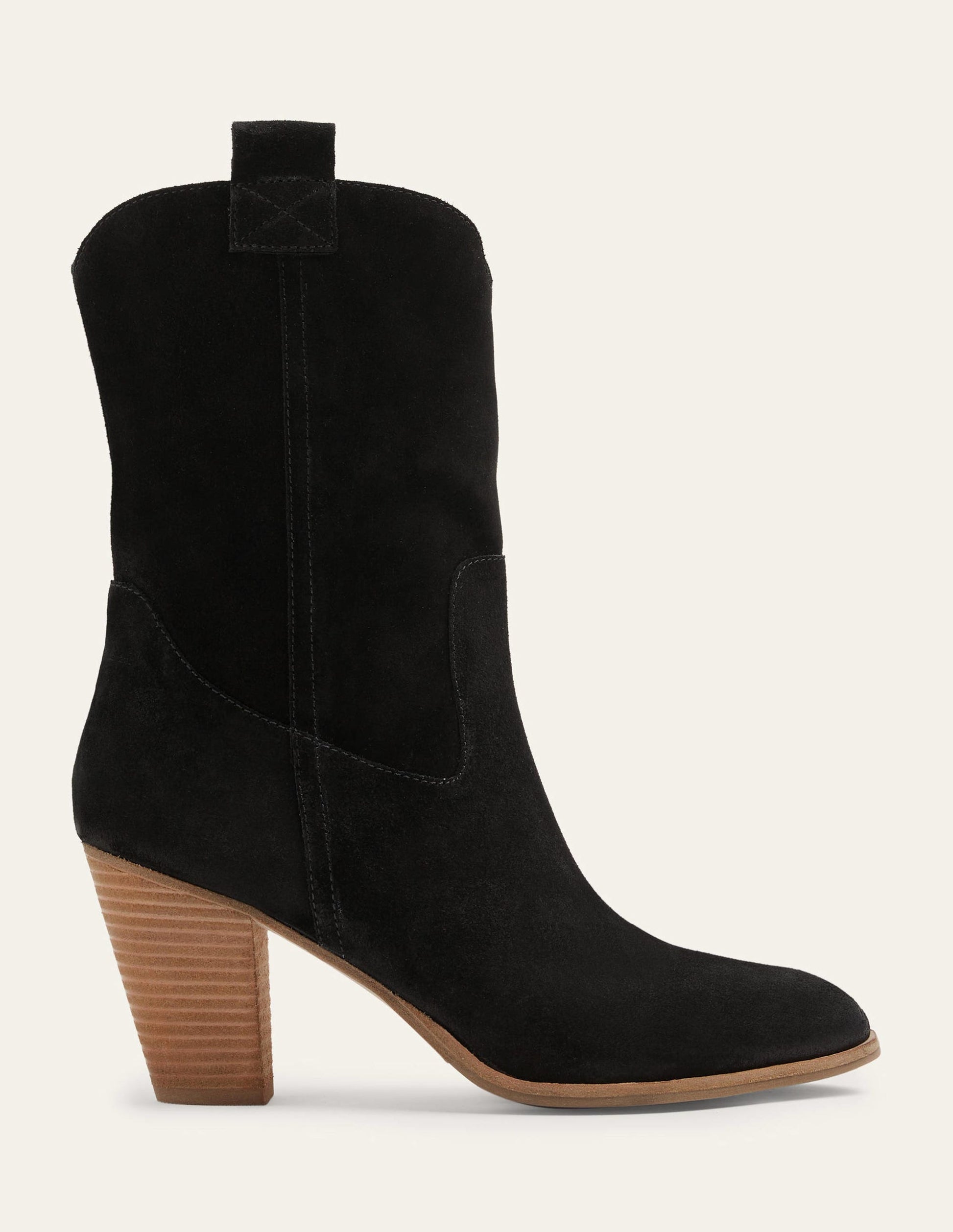 Pull-on Western Boot-Black Suede-5