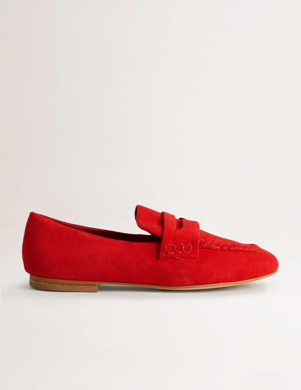 Suede Penny Loafers-Rocket Red-1