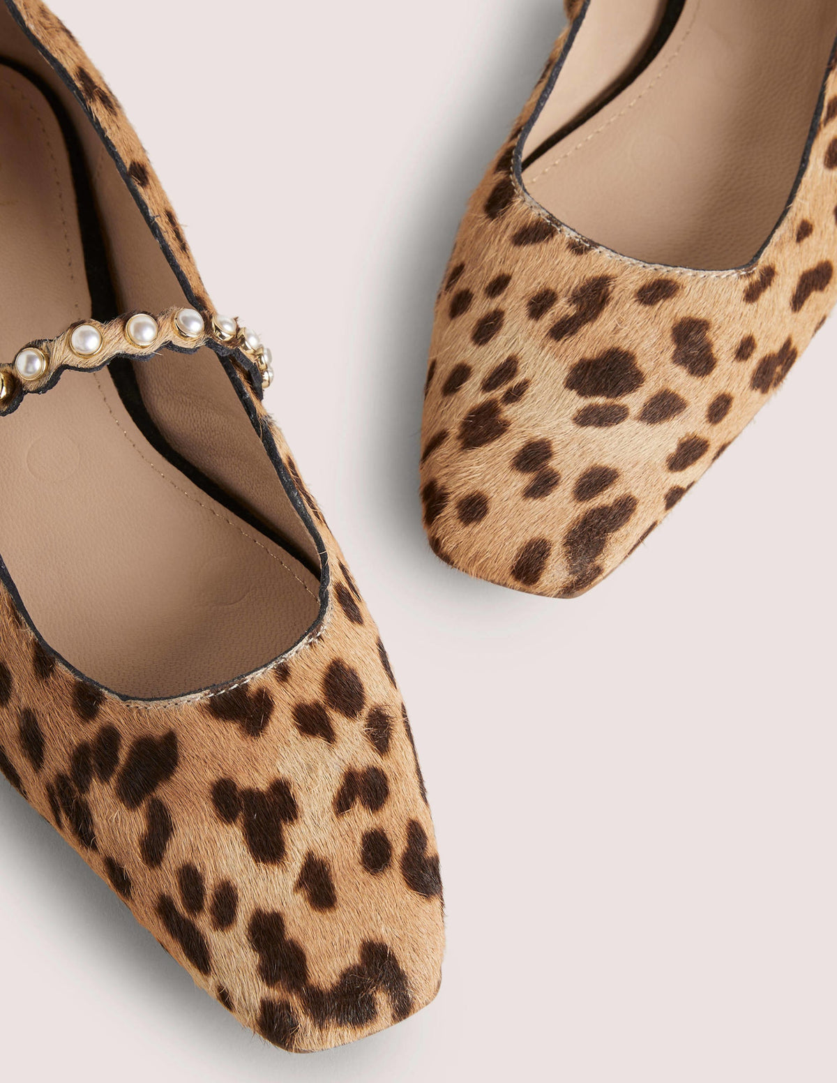 Pearl Strap Ballerina Pumps-Cheetah - Image 4