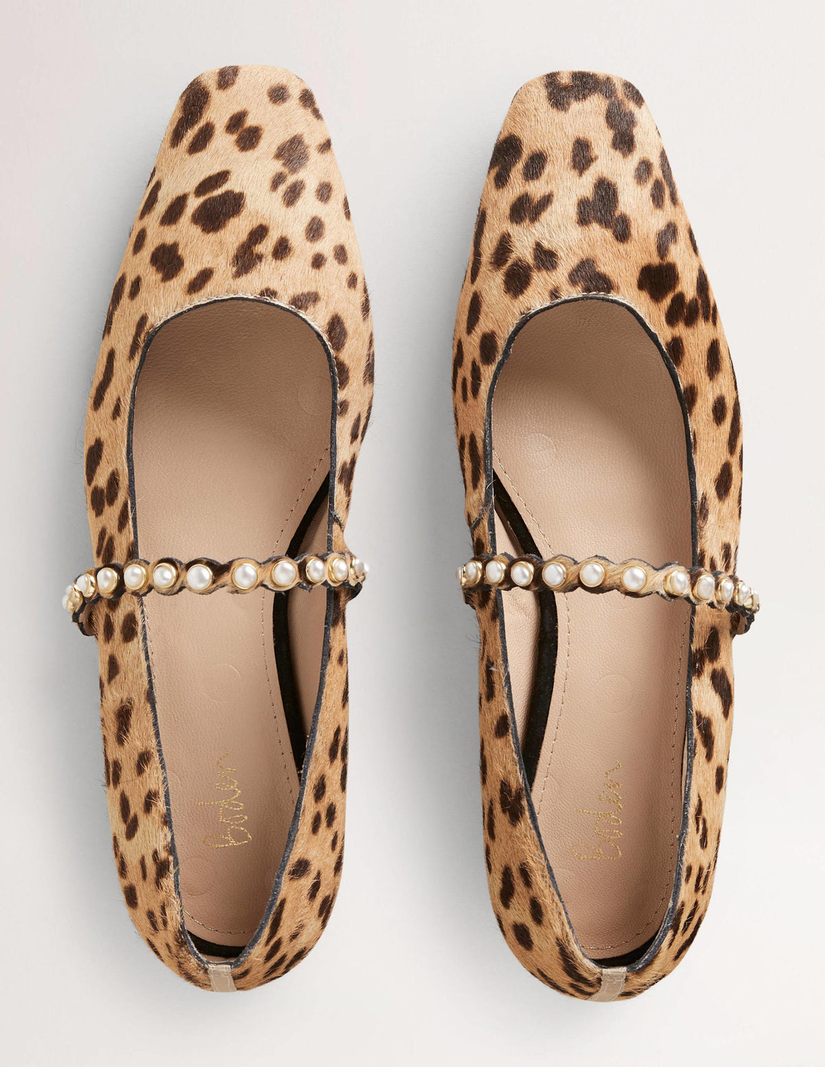 Pearl Strap Ballerina Pumps-Cheetah - Image 5