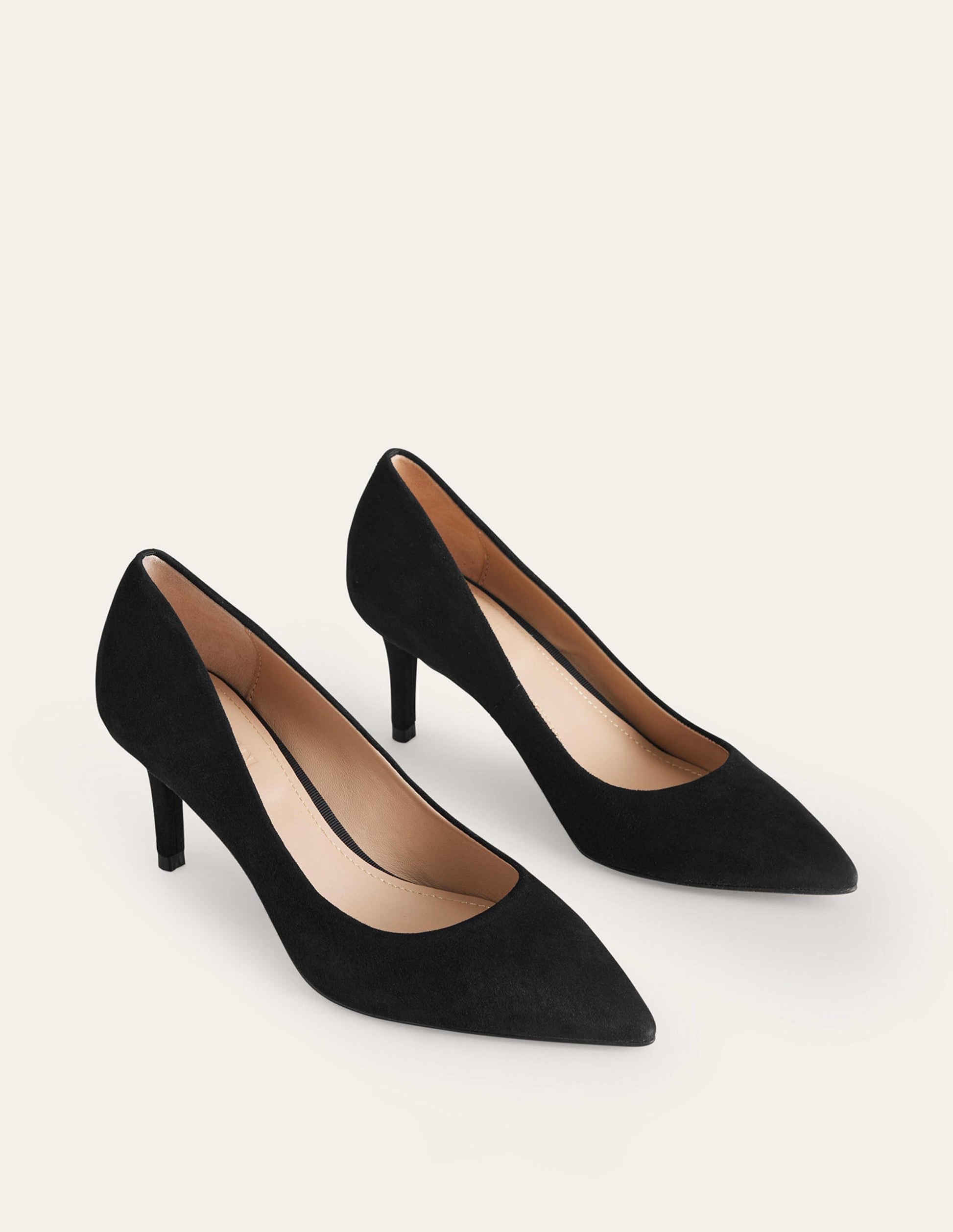 Classic Suede Heels-Black-2