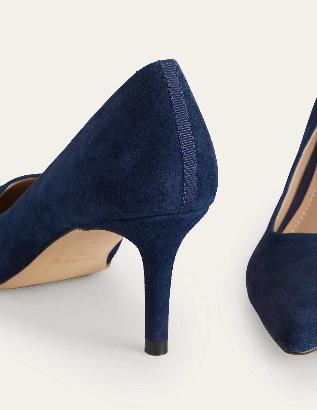 Classic Suede Heels-Navy - Image 3