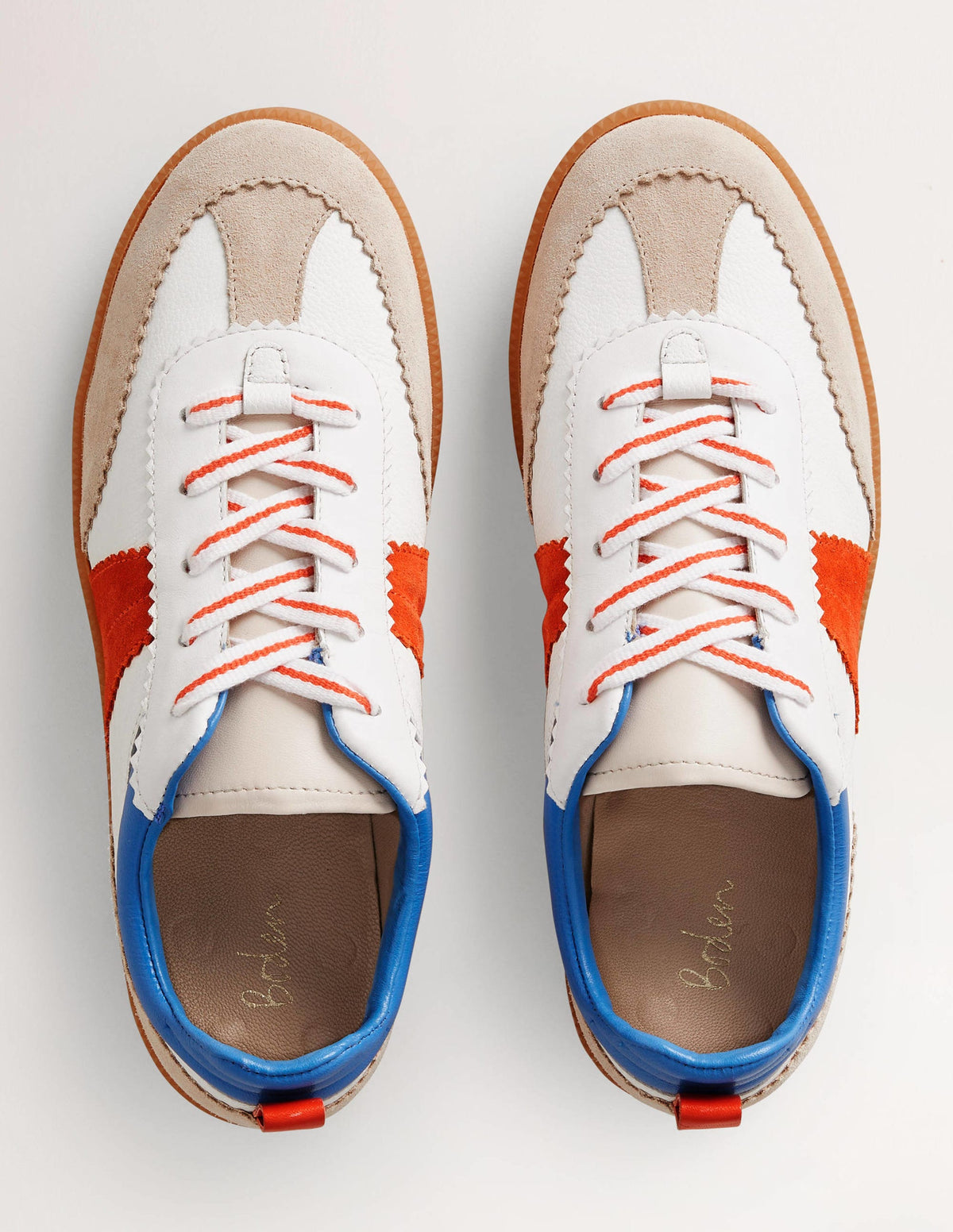 Erin Retro Tennis Trainers-Rocket Red/ Riviera - Image 4