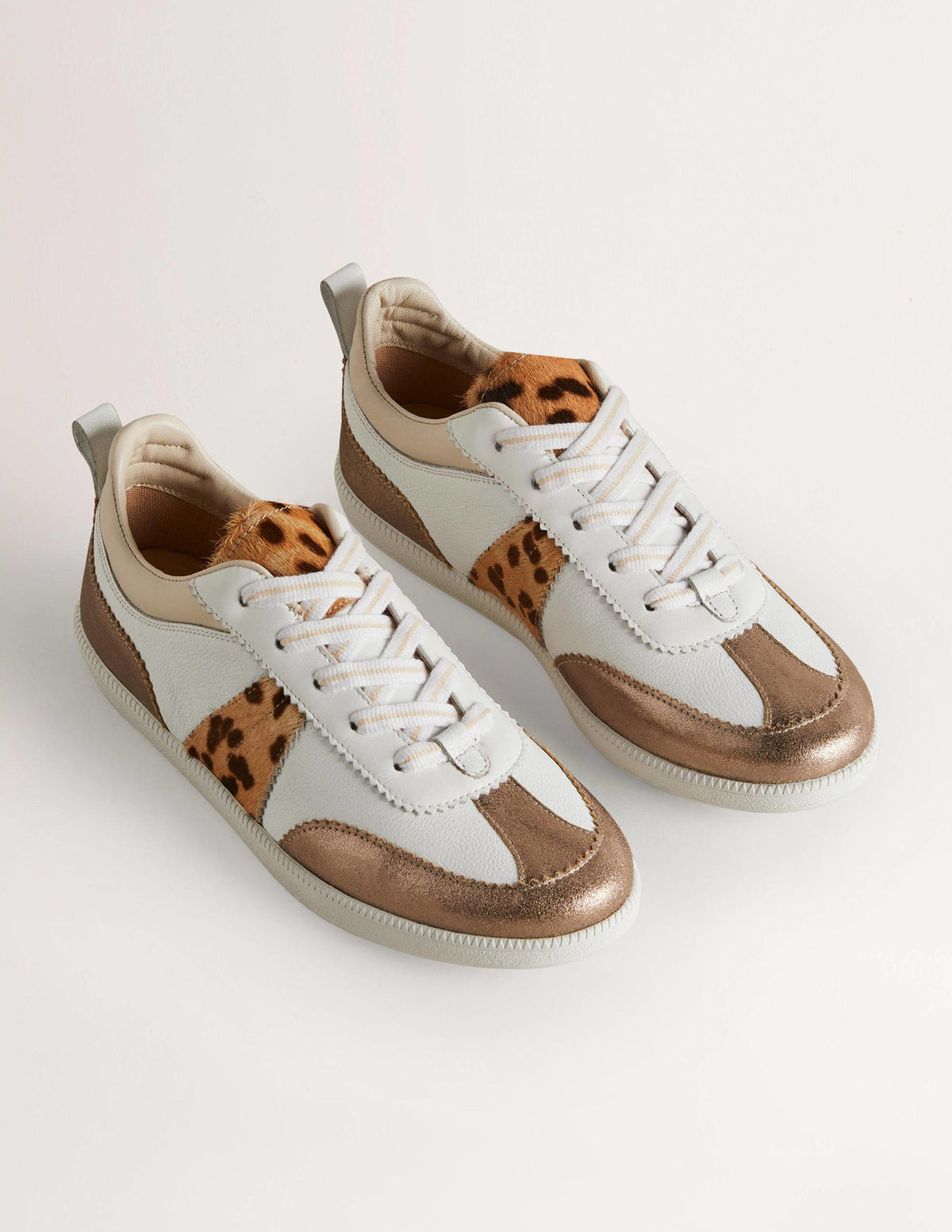 Erin Retro Tennis Trainers-Gold Metallic-2