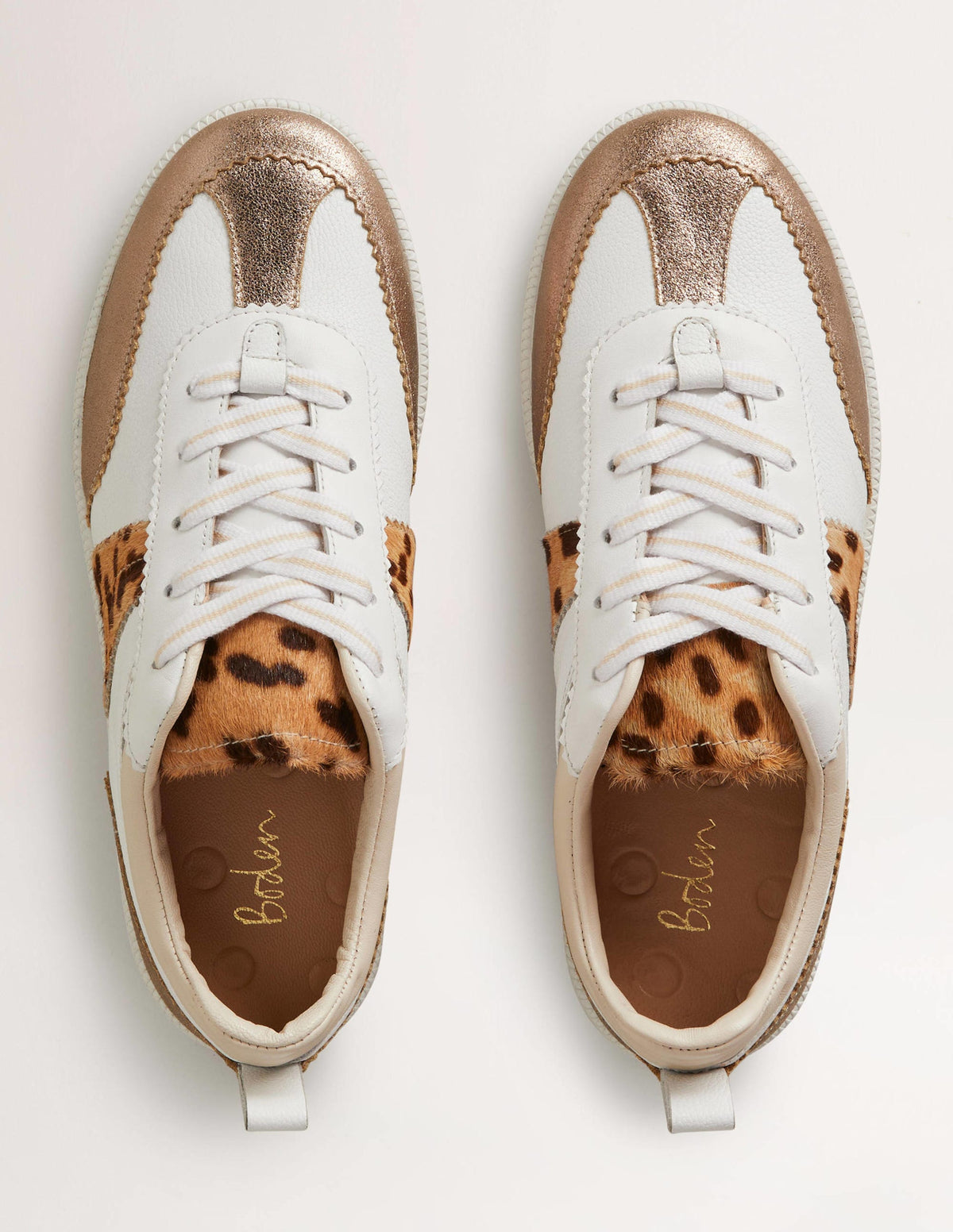 Erin Retro Tennis Trainers-Gold Metallic-4