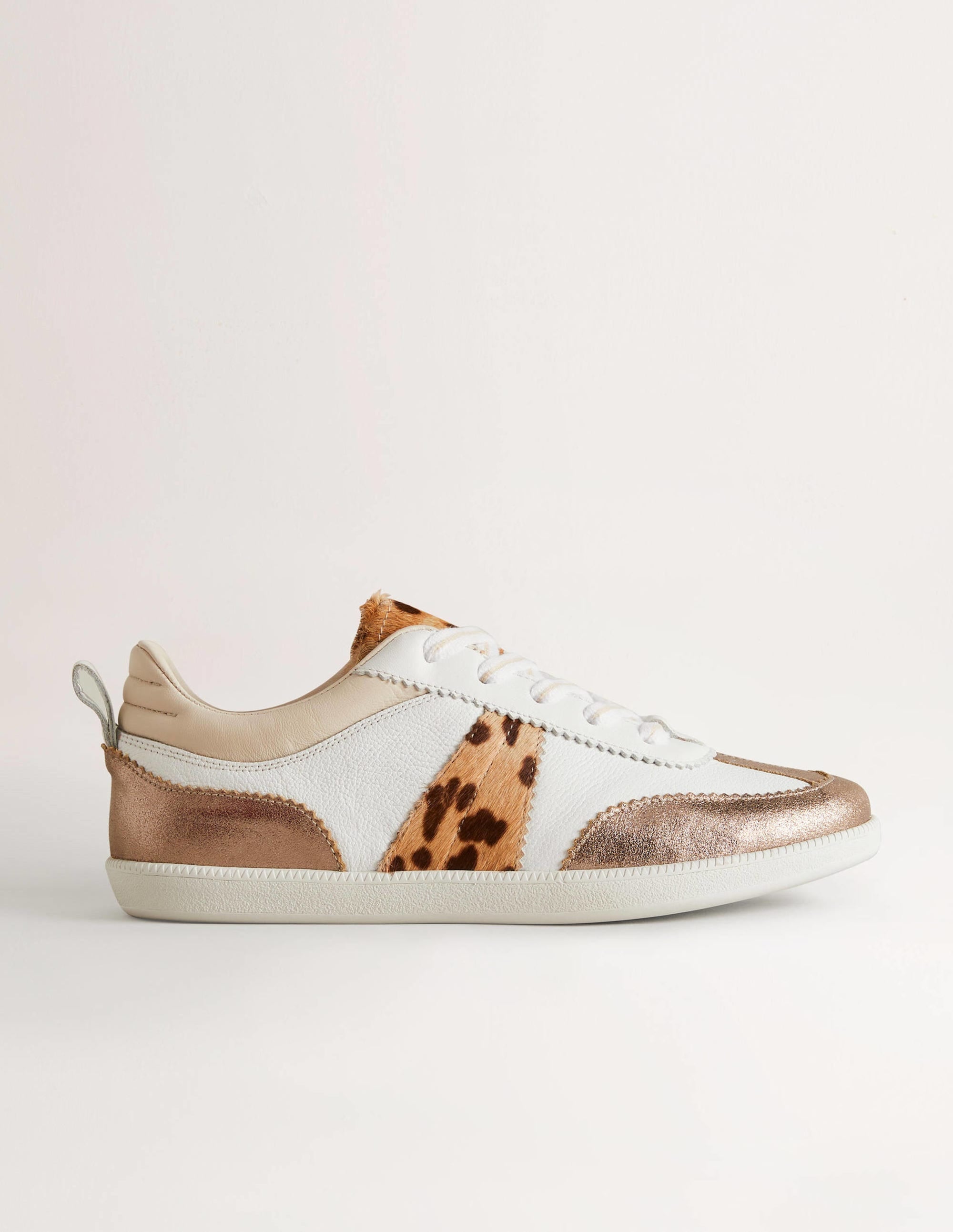 Erin Retro Tennis Trainers-Gold Metallic - Image 1