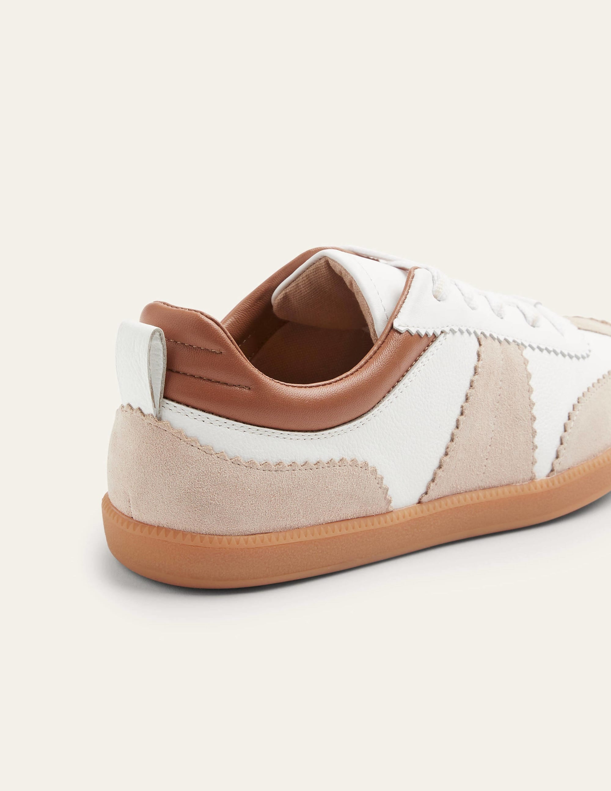 Erin Retro Tennis Trainers-White/Ecru - Image 3