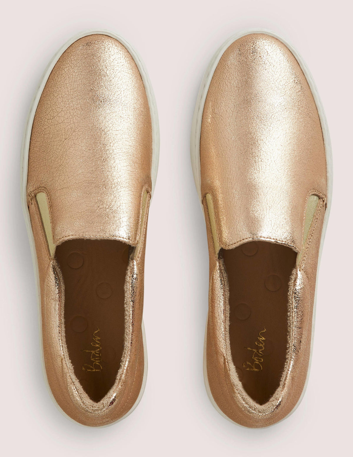 Slip-on Sneakers-Metallic Gold-4