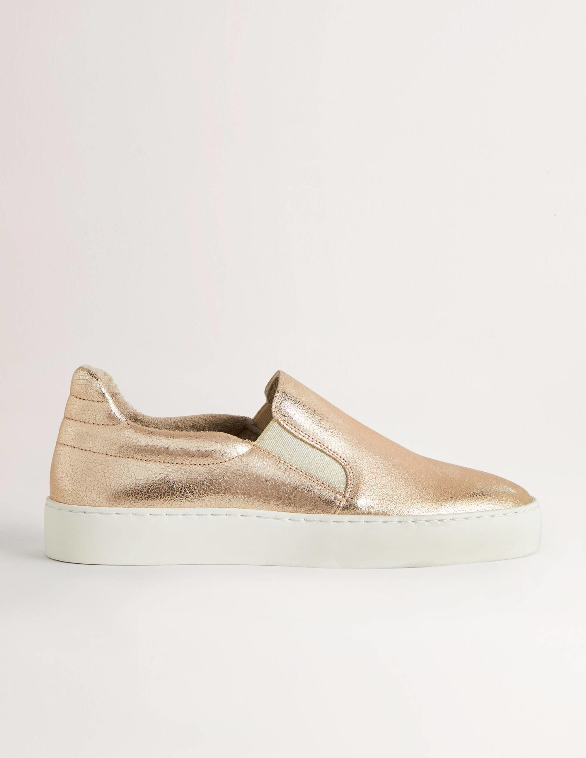 Slip-on Sneakers-Metallic Gold - Image 1