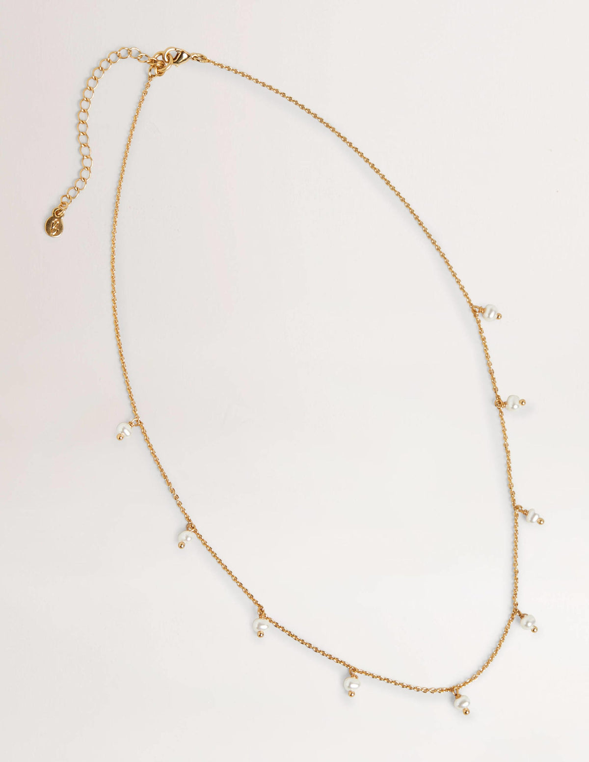 Delicate Jewelled Necklace-Pearl-1