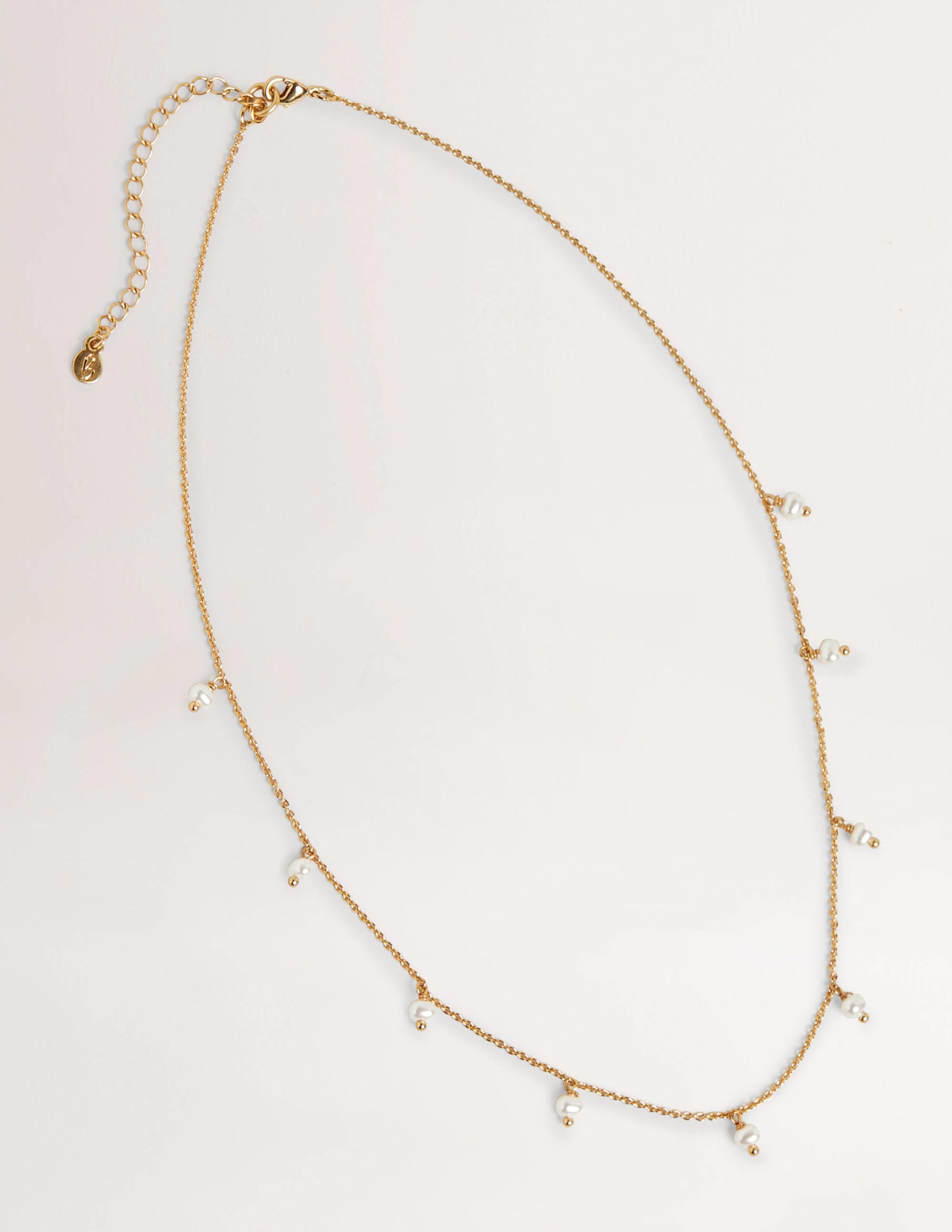 Delicate Jewelled Necklace-Pearl - Image 1
