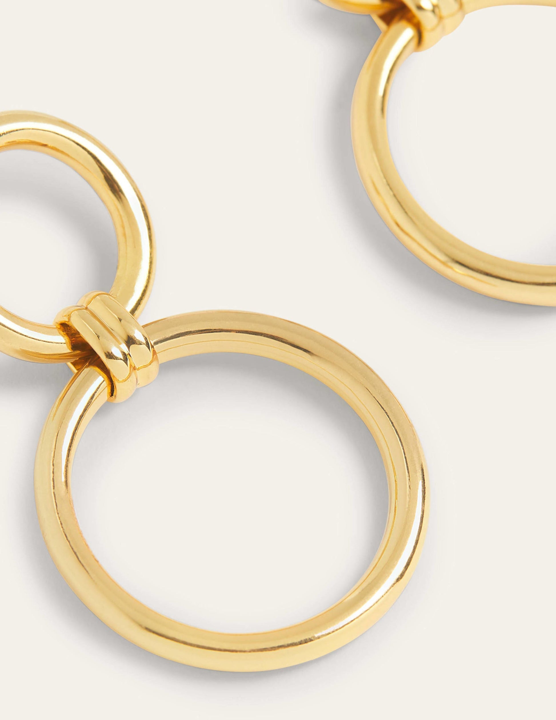 Ring Link Earrings-Gold-3