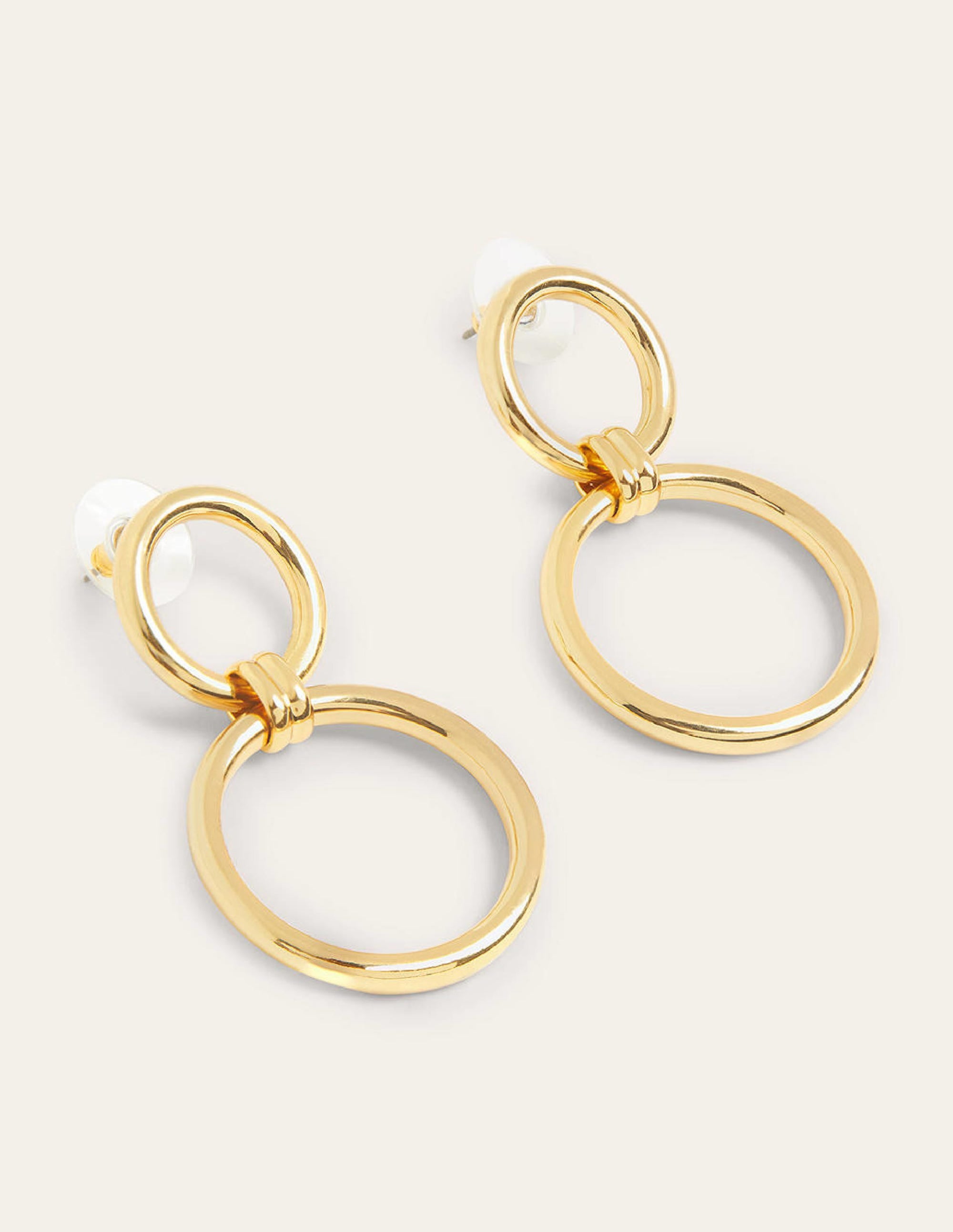 Ring Link Earrings-Gold - Image 5