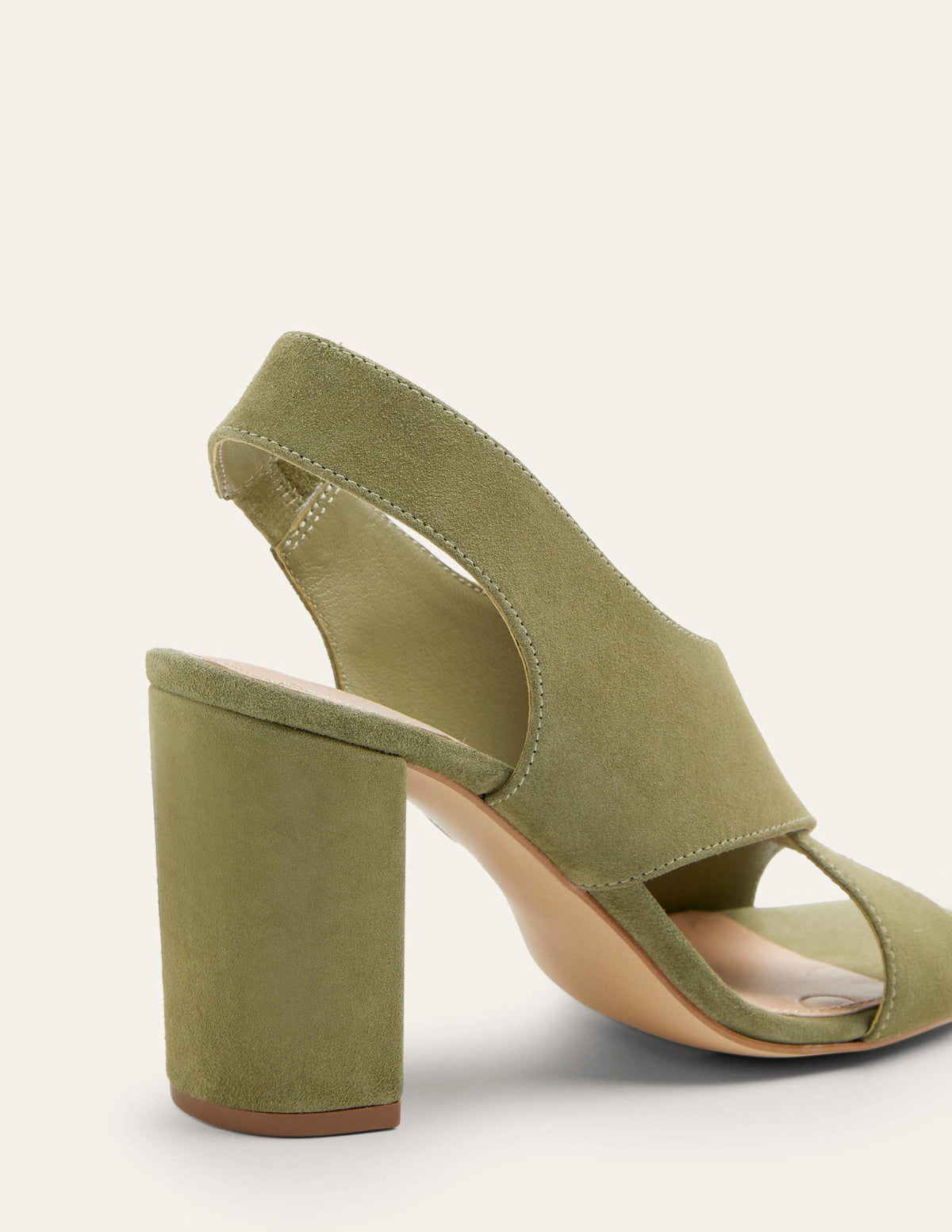 Cross Strap Heeled Sandals-Rainforest Floor - Image 3