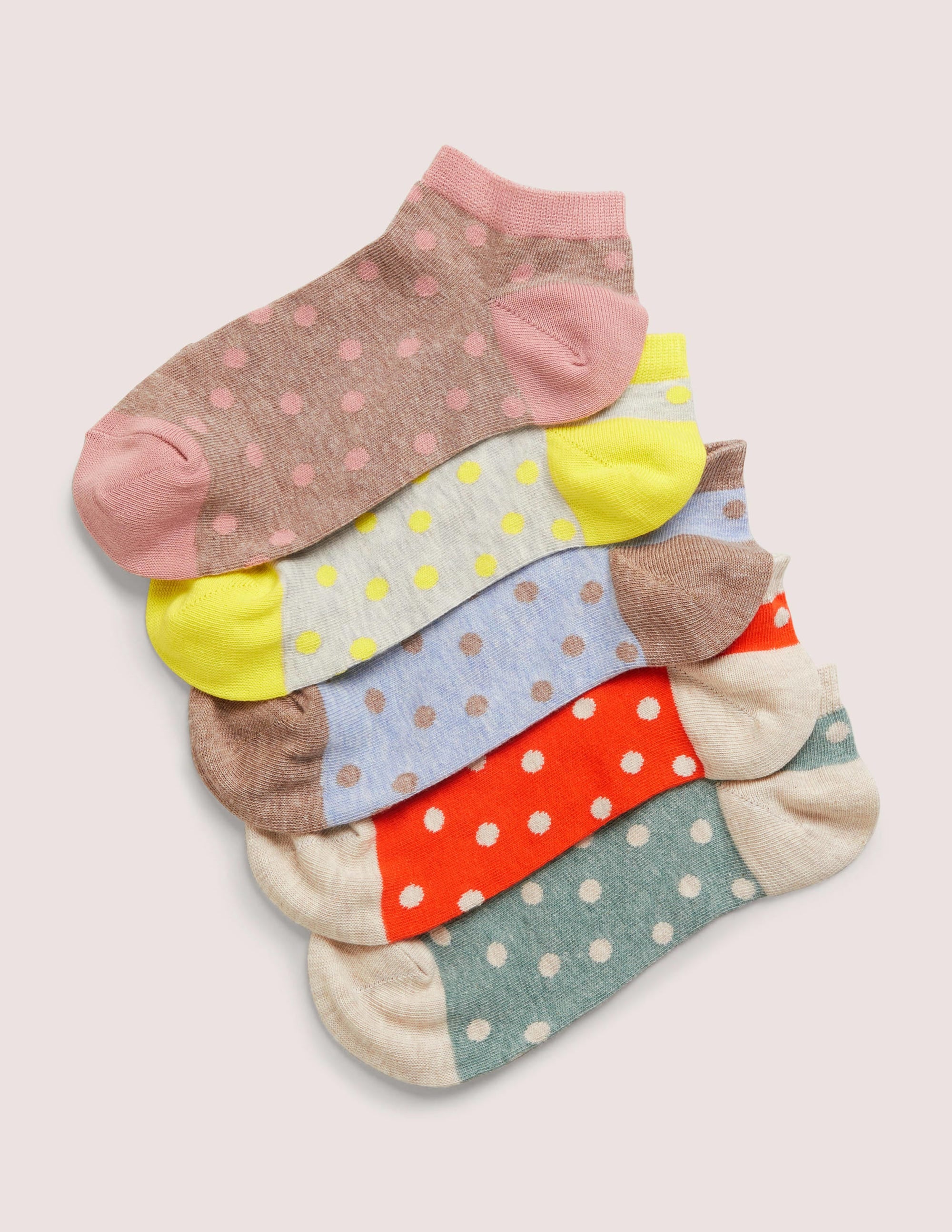 5 Pack Trainer Socks-Multi Delicate Spot - Image 1