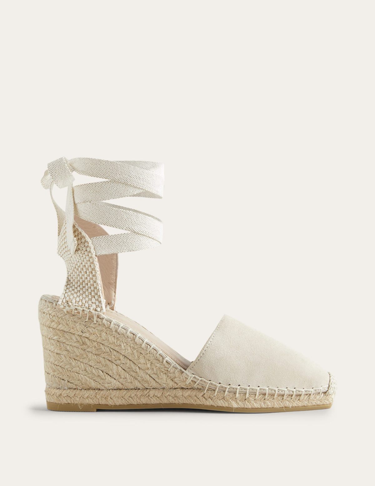 Esme Espadrille Wedges-Oatmeal - Image 1
