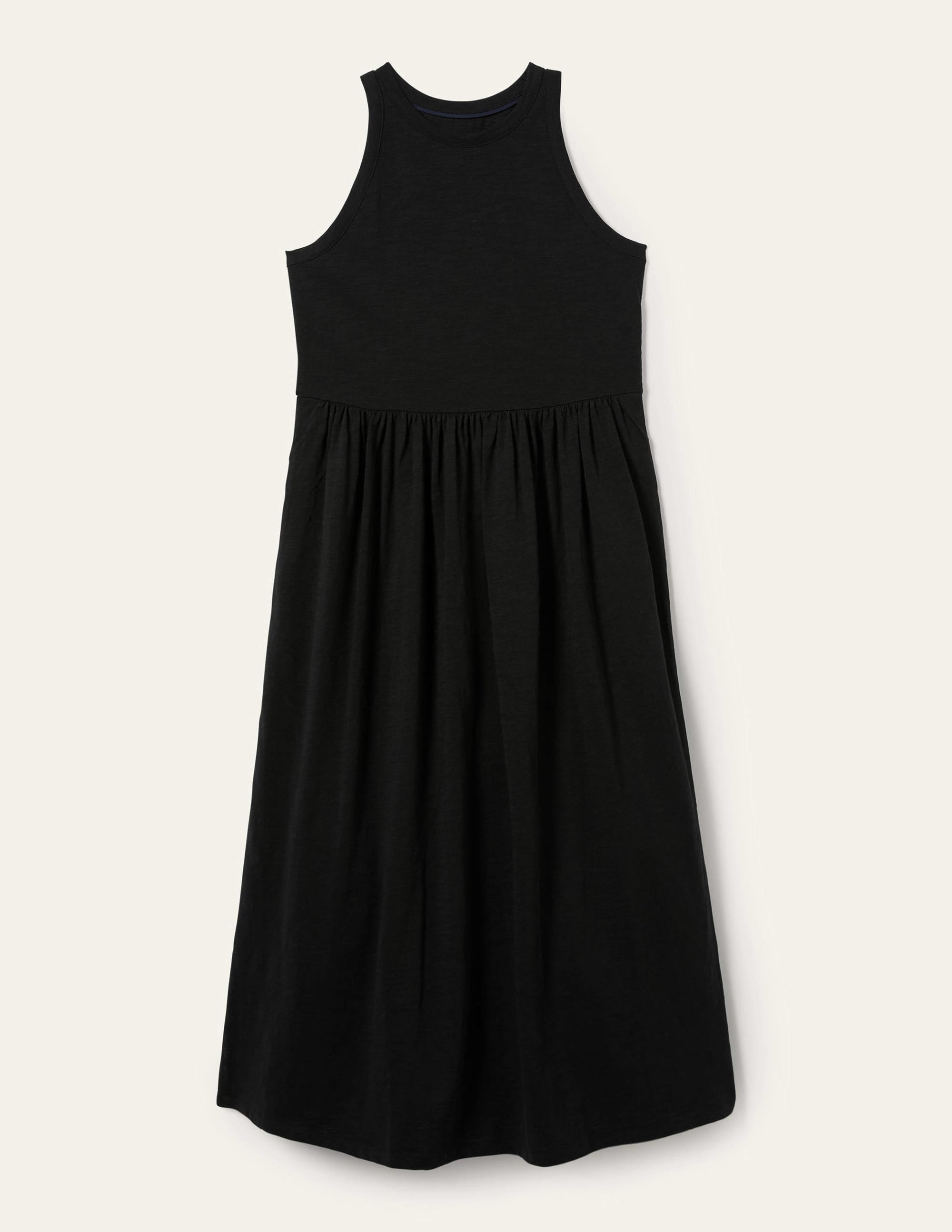 Sleeveless Jersey Midi Dress-Black - Image 11