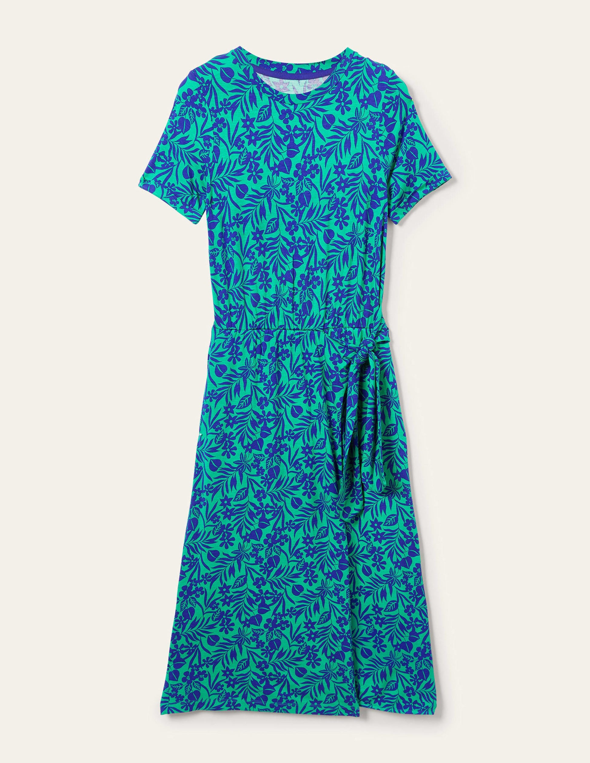 Amanda Jersey Midi Dress-Emerald, Tropic Foliage-12