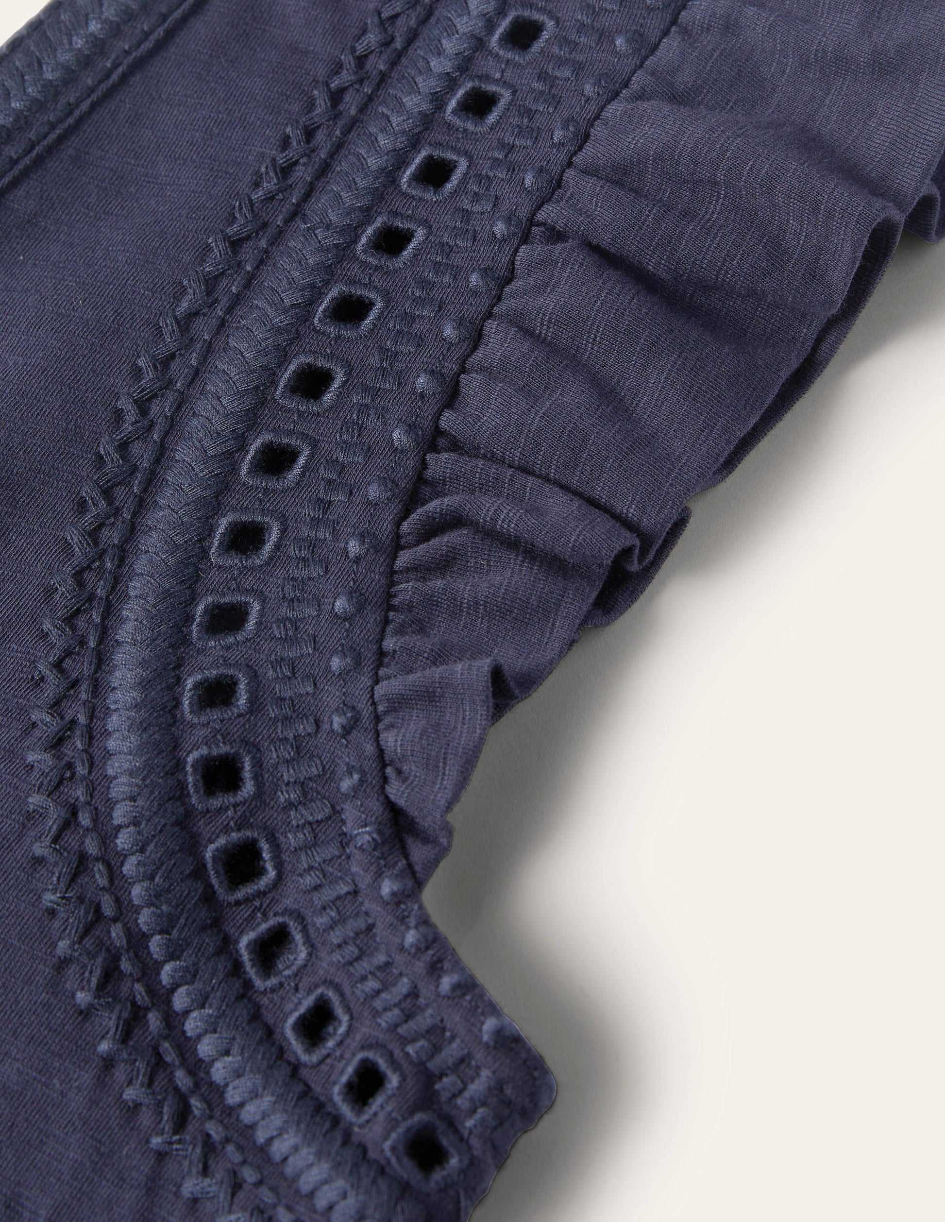 Empire Detail Jersey Dress-Navy-9