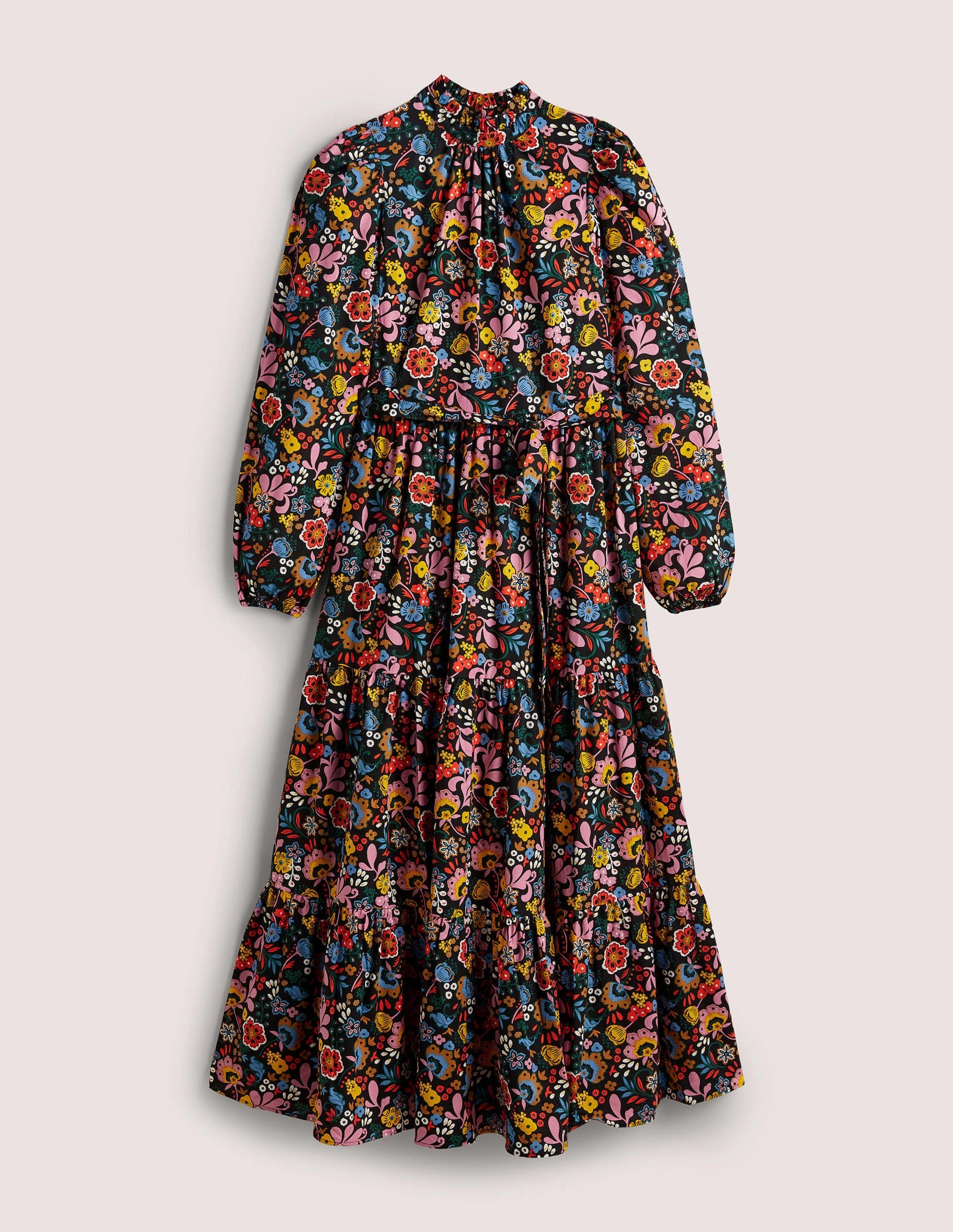 Mutton Sleeve Maxi Dress-Multi, Pretty Paradise-6