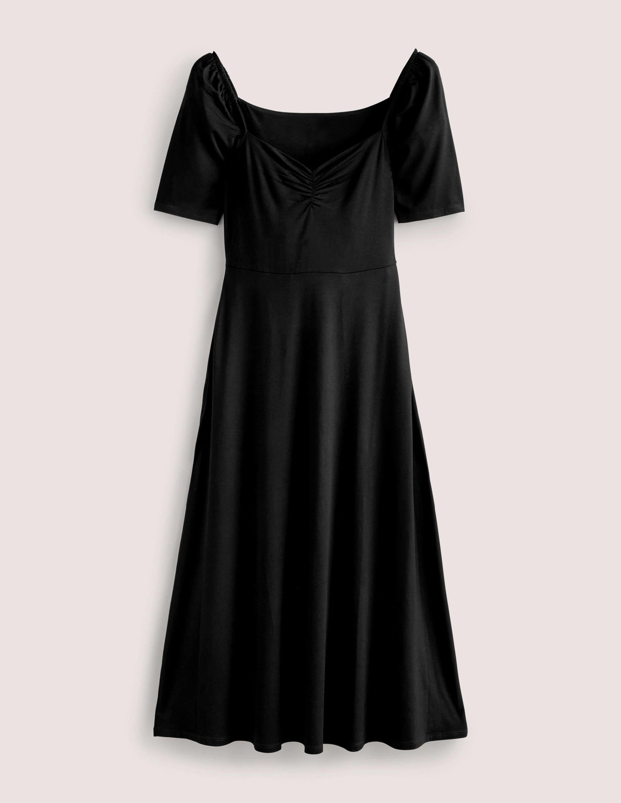 Sweetheart Jersey Midi Dress-Black - Image 5