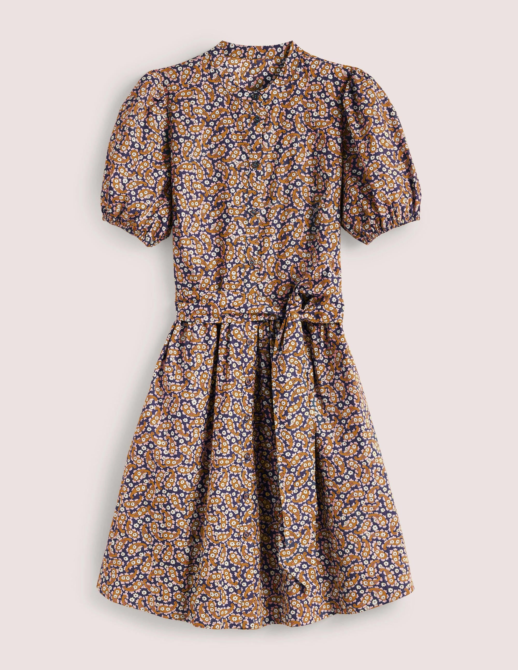 Tiered Shirt Dress-Citronelle, Petal Paisley - Image 5