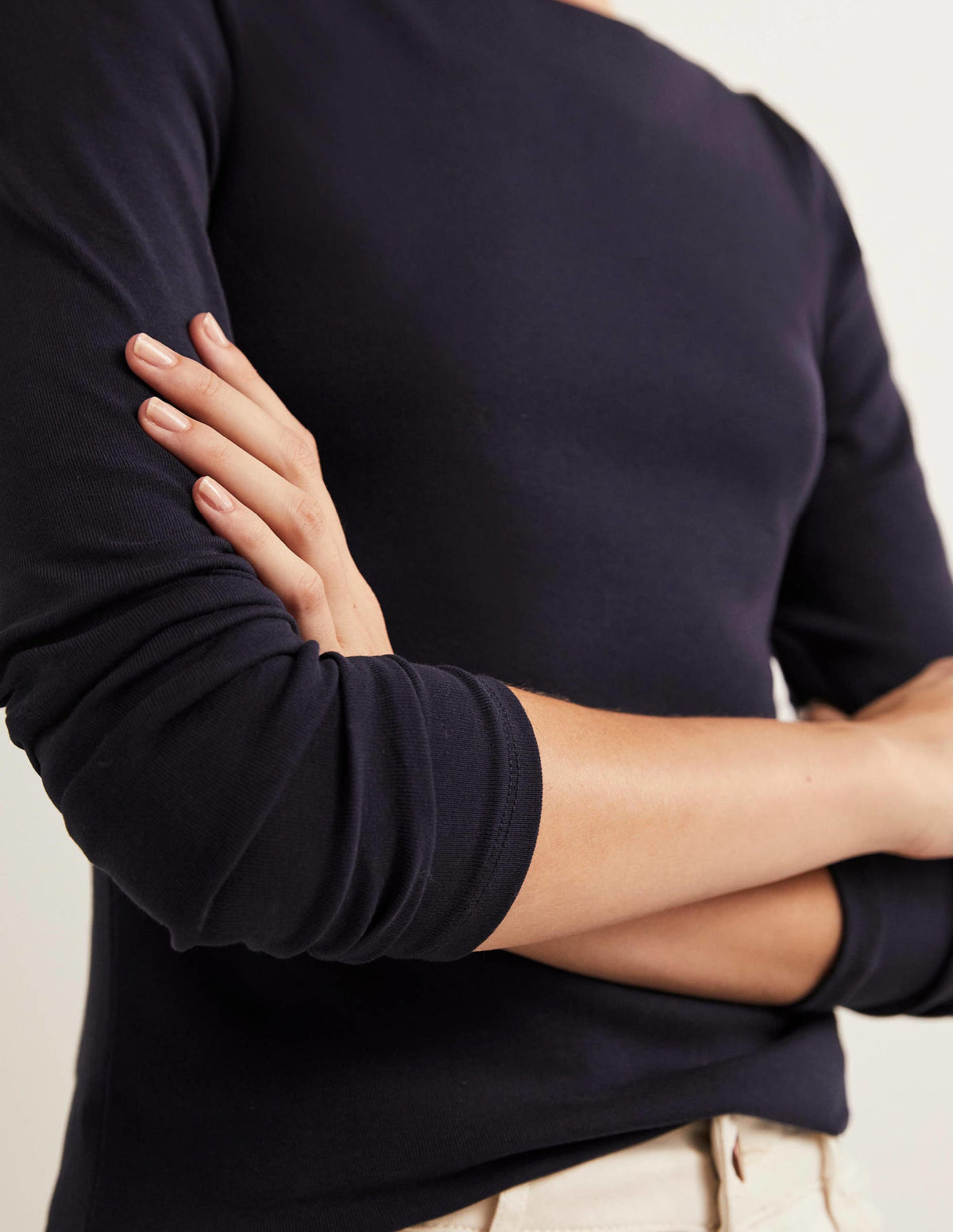 Essential Boatneck Top-Navy - Image 2