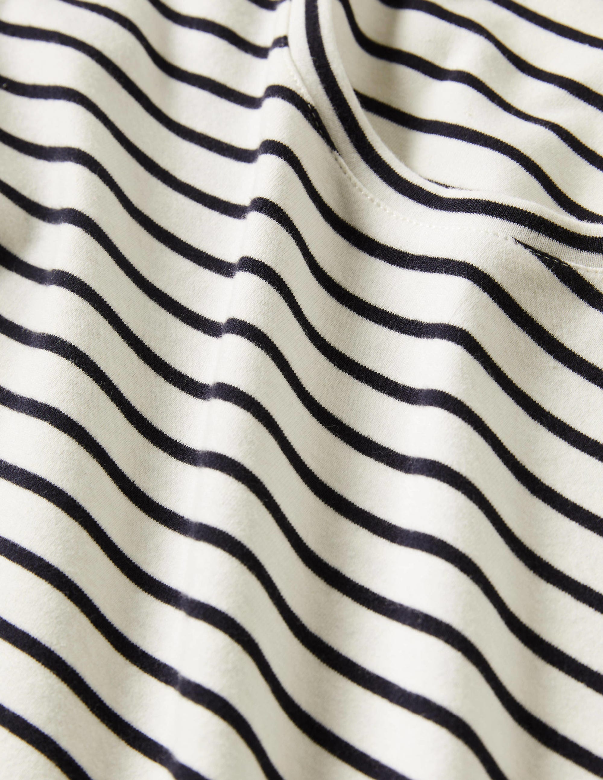 Essential Short Sleeve Tee-Ivory / Navy Stripe - Image 8