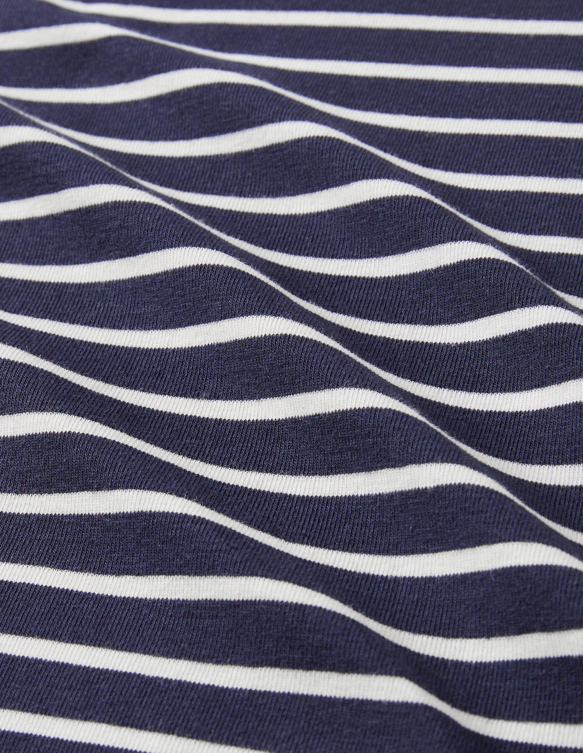 Essential Short Sleeve Tee-Navy / Ivory Stripe - Image 9