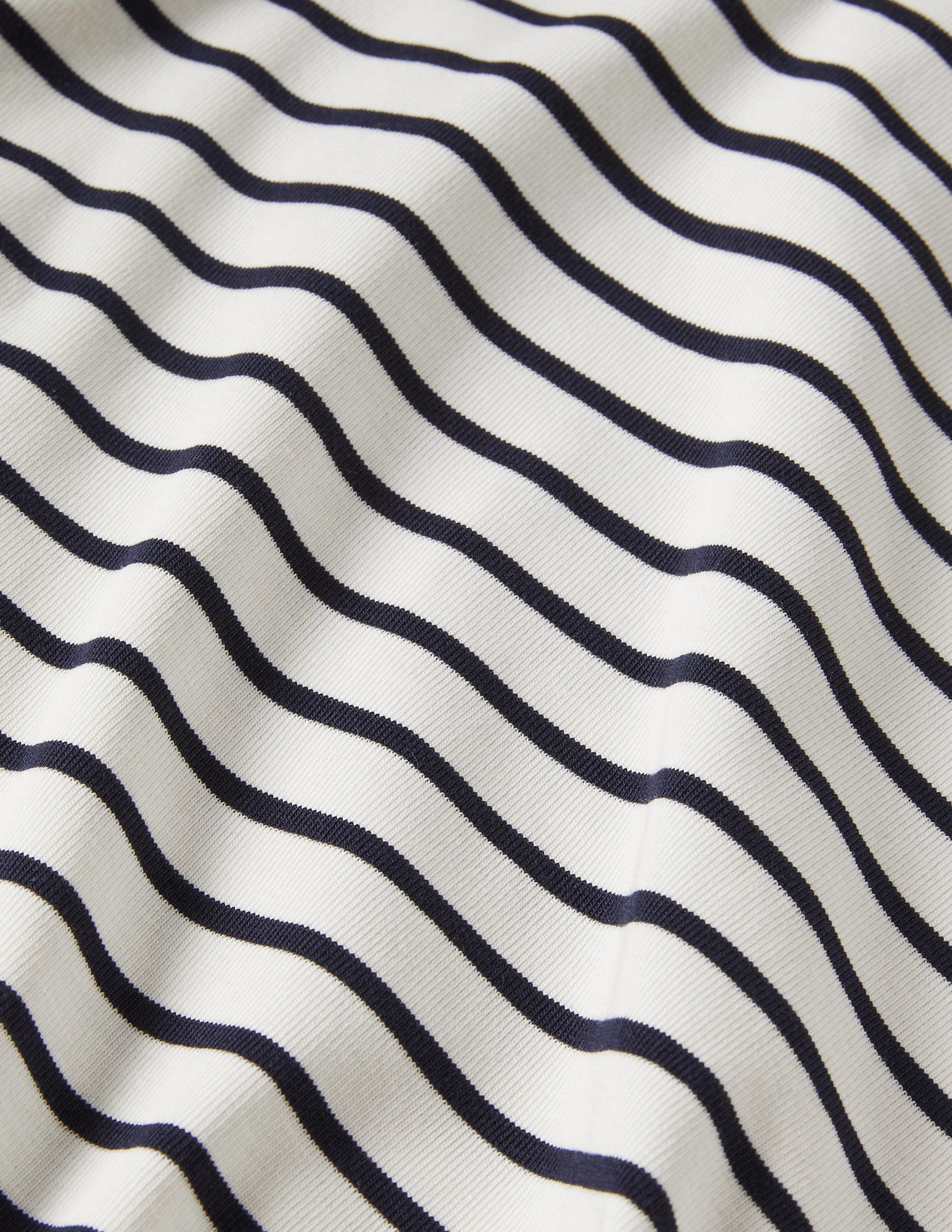 Essential Roll-neck Top-Ivory / Navy Stripe - Image 9