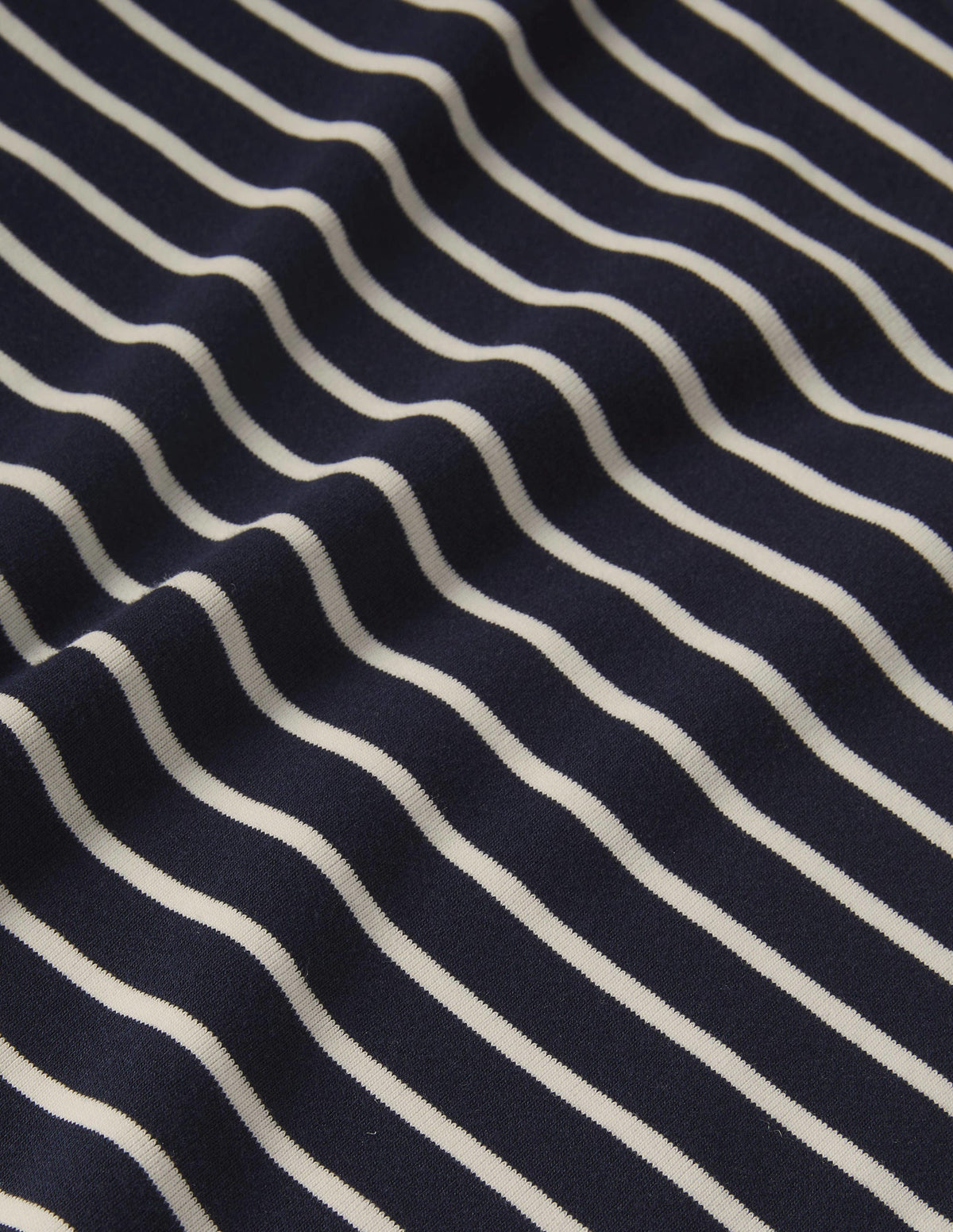 Essential Roll-neck Top-Navy / Ivory Stripe - Image 10