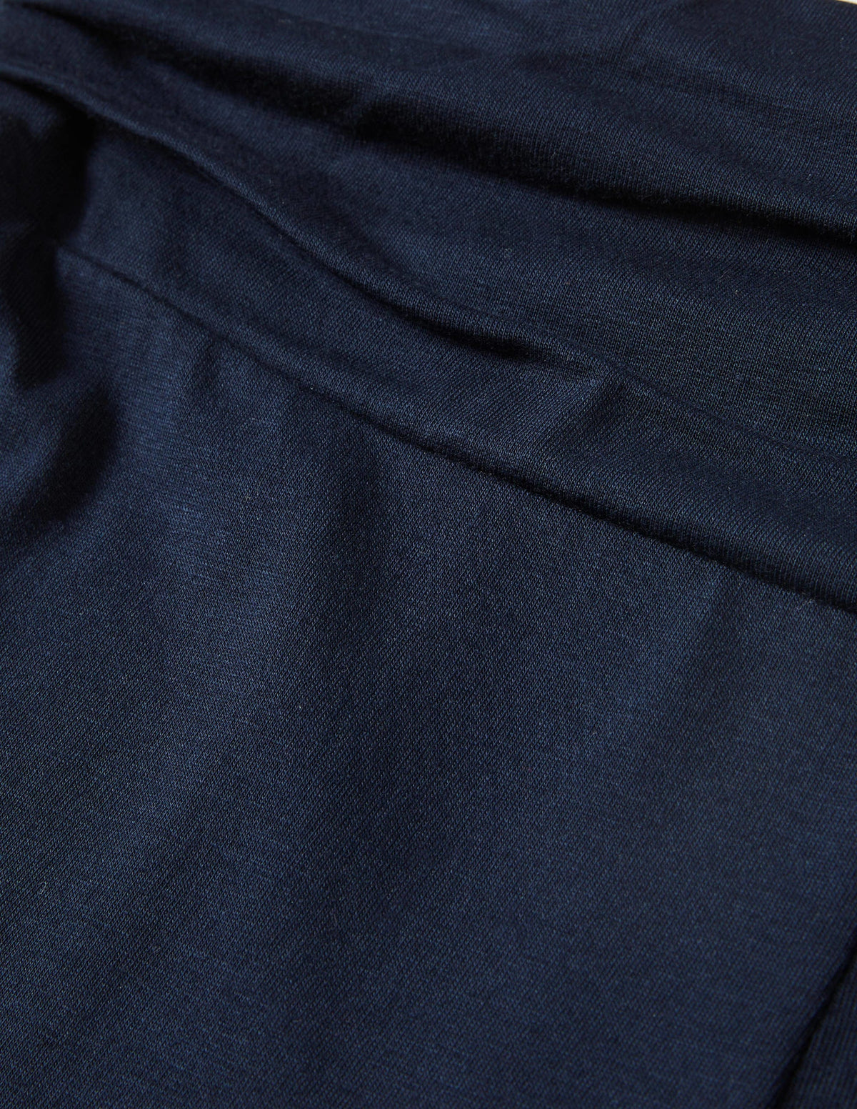 Wide Leg Jersey Pants-Navy-9