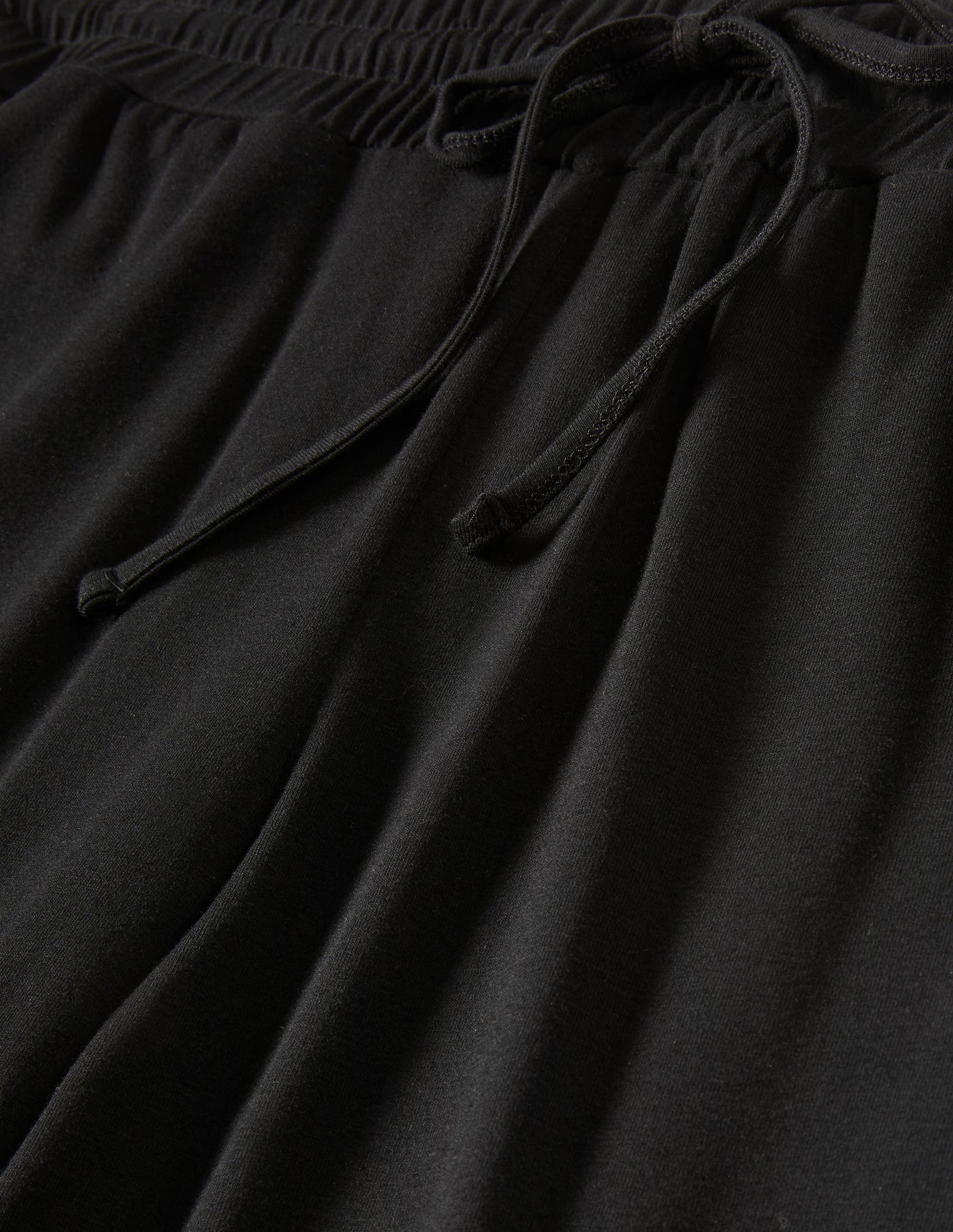 Cuffed Jersey Joggers-Black - Image 8