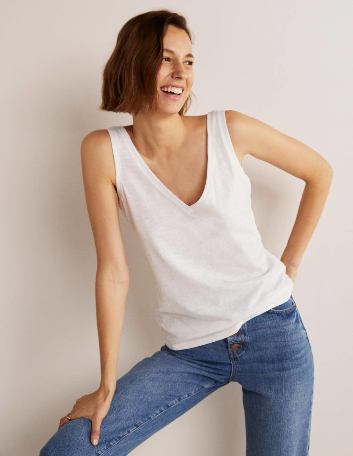 Cotton Tank Top-White - Image 5