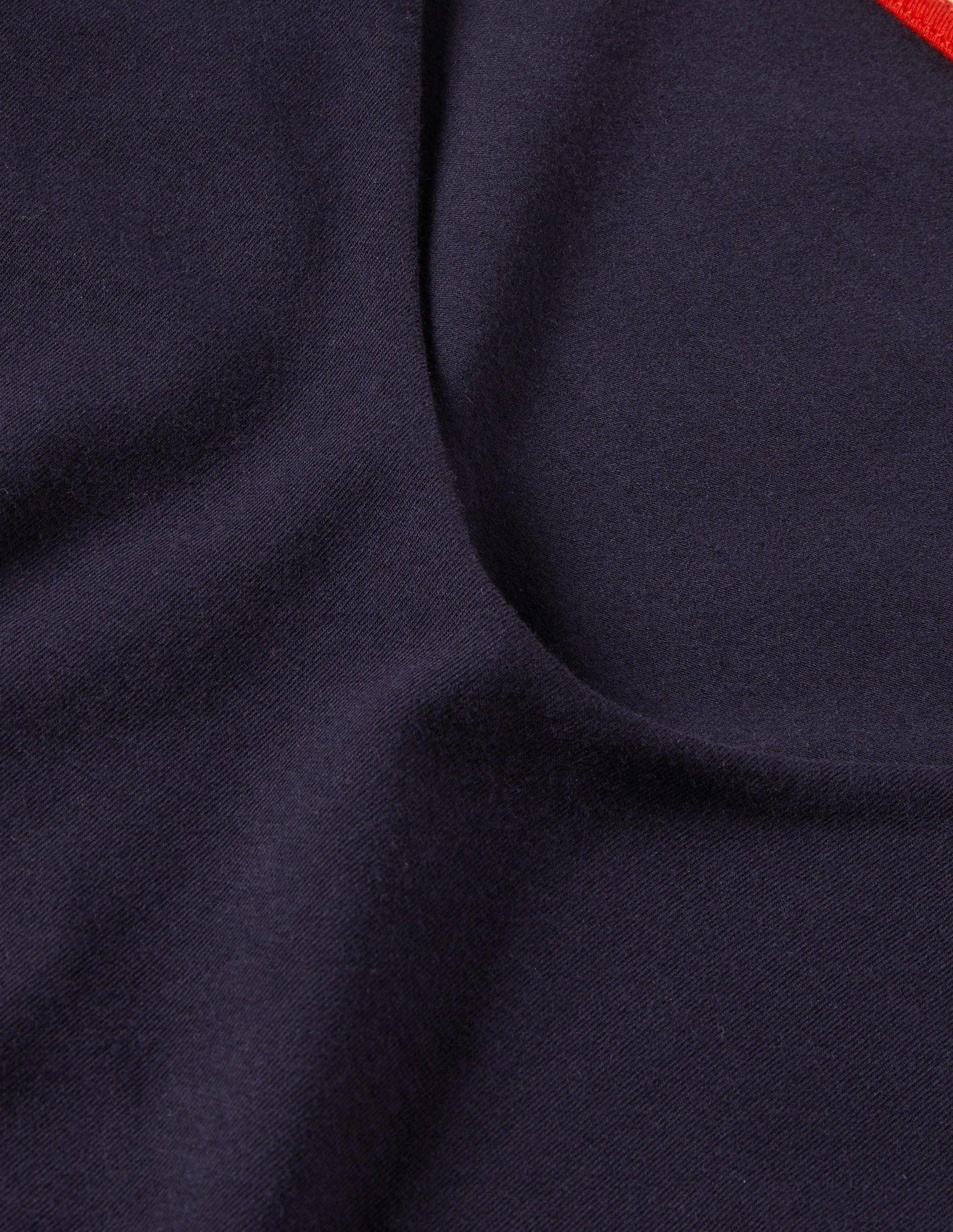 Double Layer V-neck Top-Navy-9