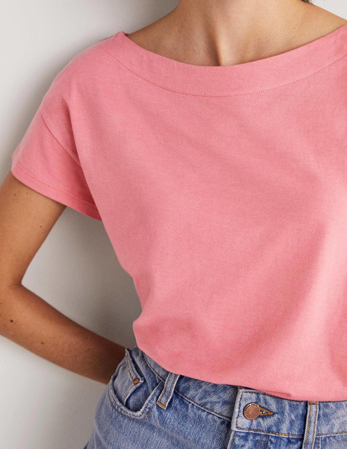 Supersoft Boat Neck T-Shirt-Wild Rose - Image 2