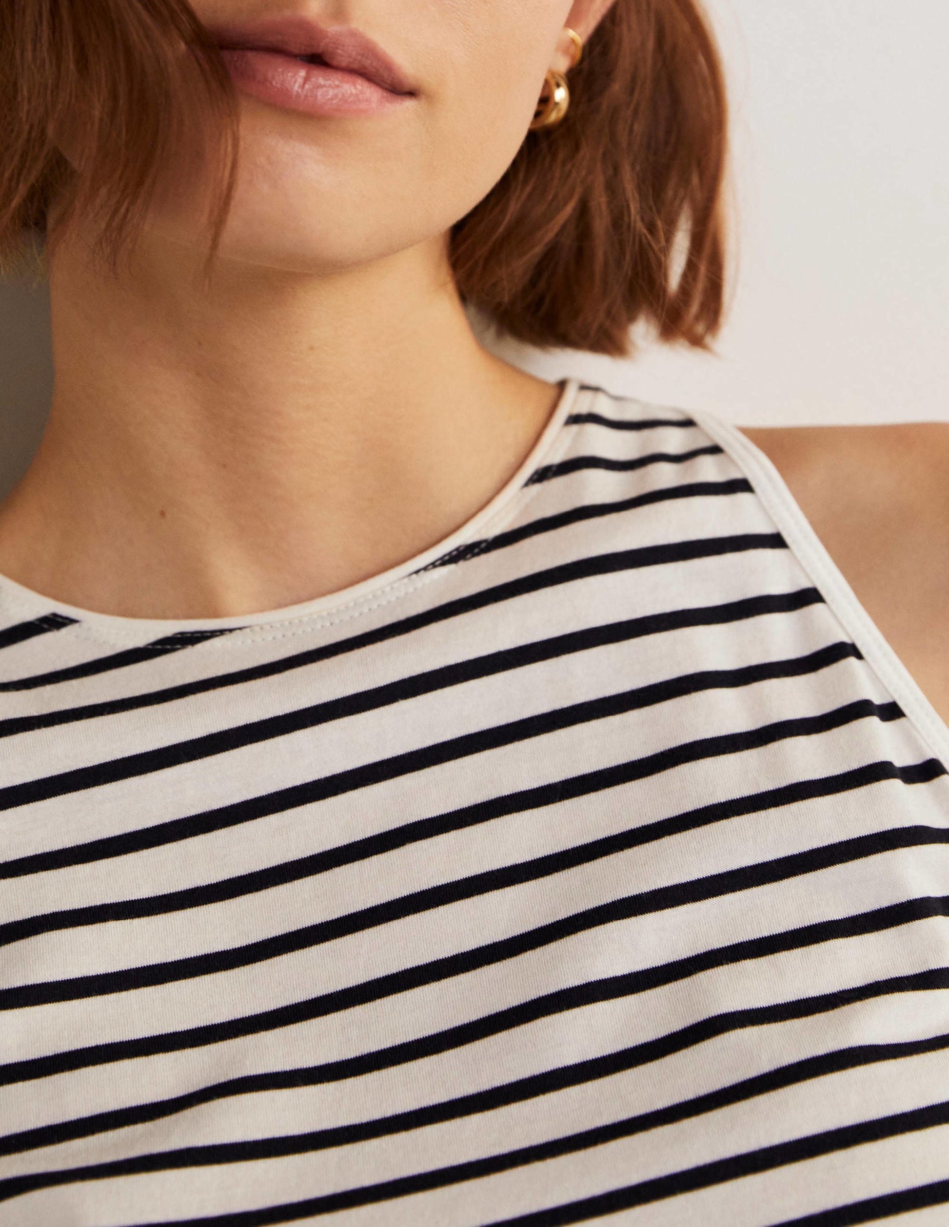 Supersoft Vest-Ivory / Navy Stripe-6