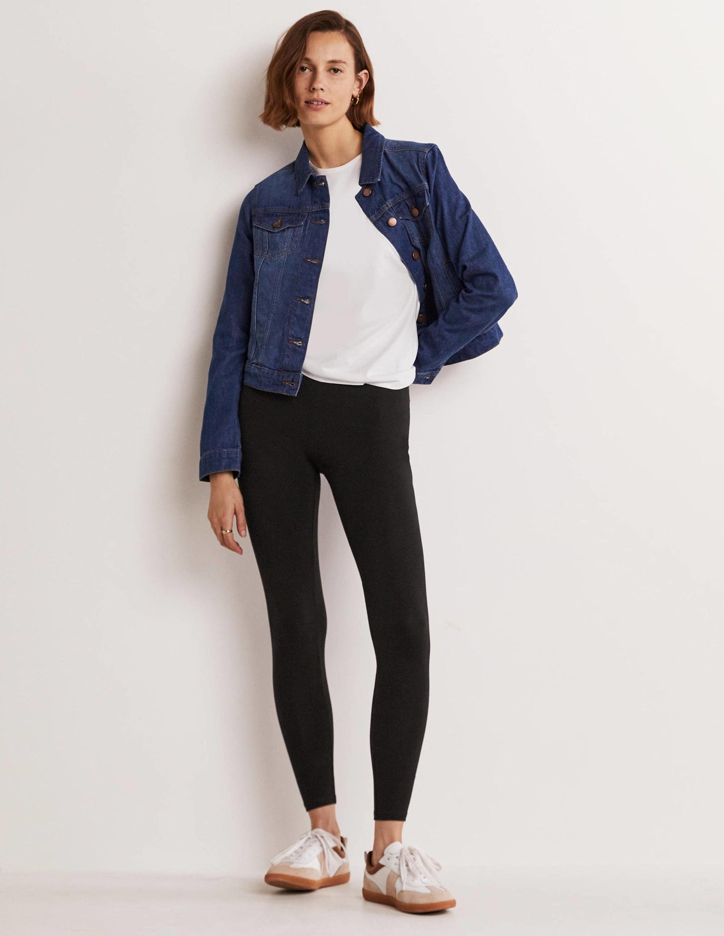 High Rise Jersey Leggings-Black