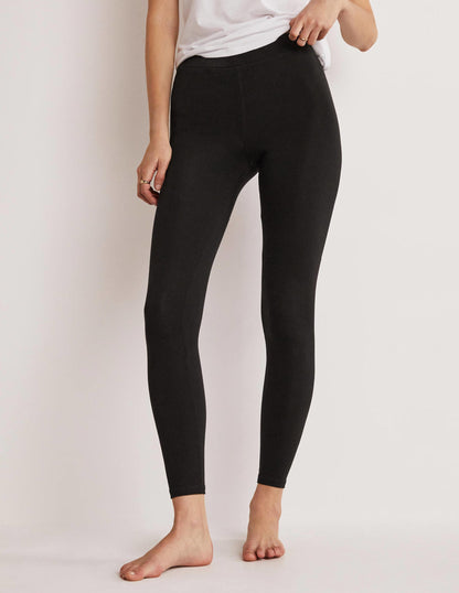 High Rise Jersey Leggings-Black-8