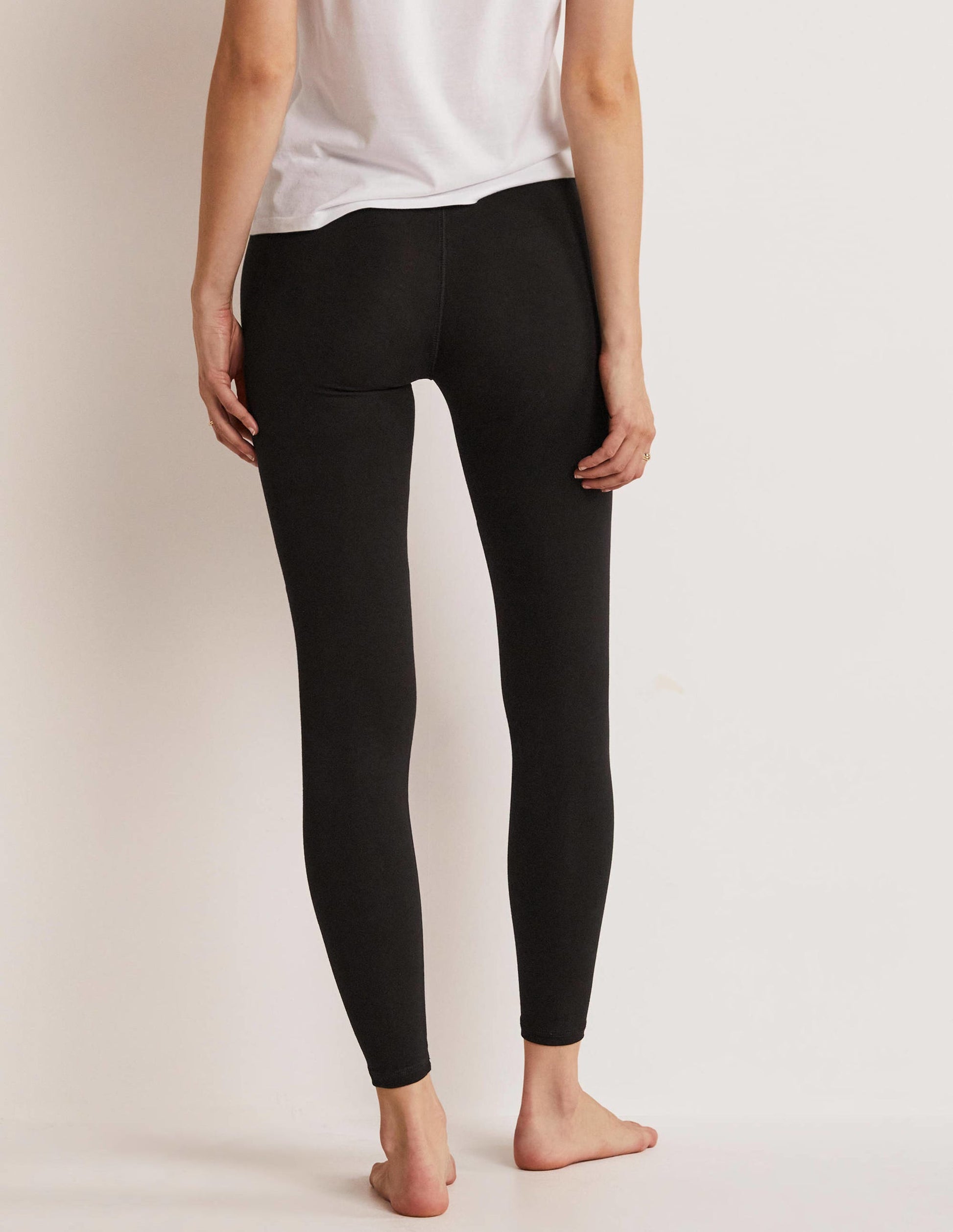 High Rise Jersey Leggings-Black-3