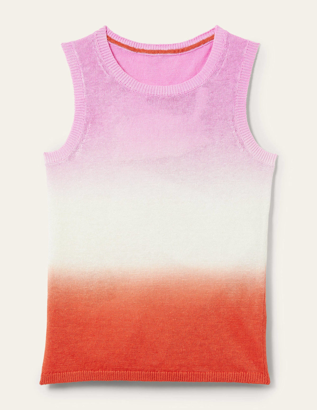 Dip-Dye Linen Tank-Firecracker/ Bon Bon Ombre - Image 12