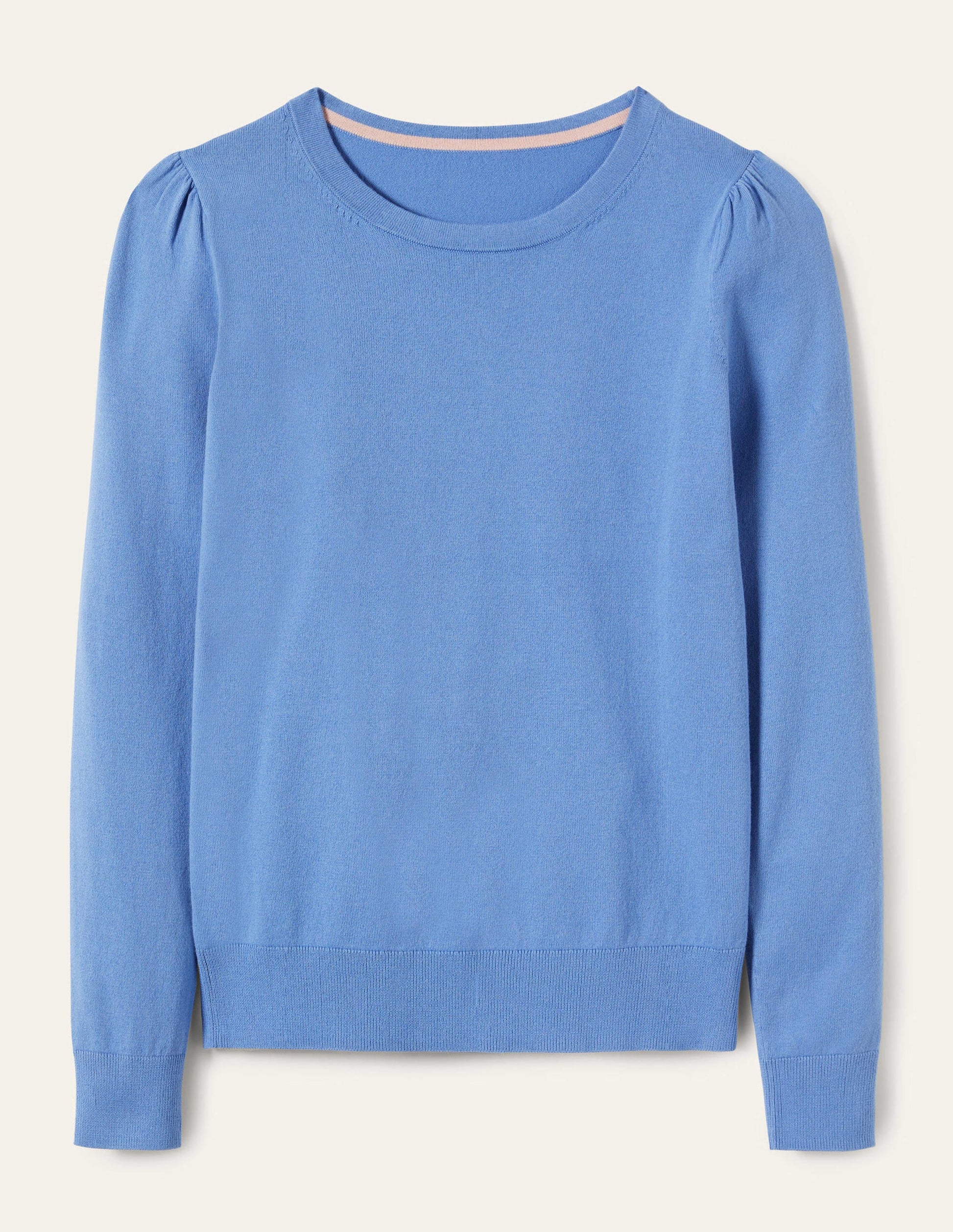 Cotton Crew Neck Sweater-Riviera Blue-9