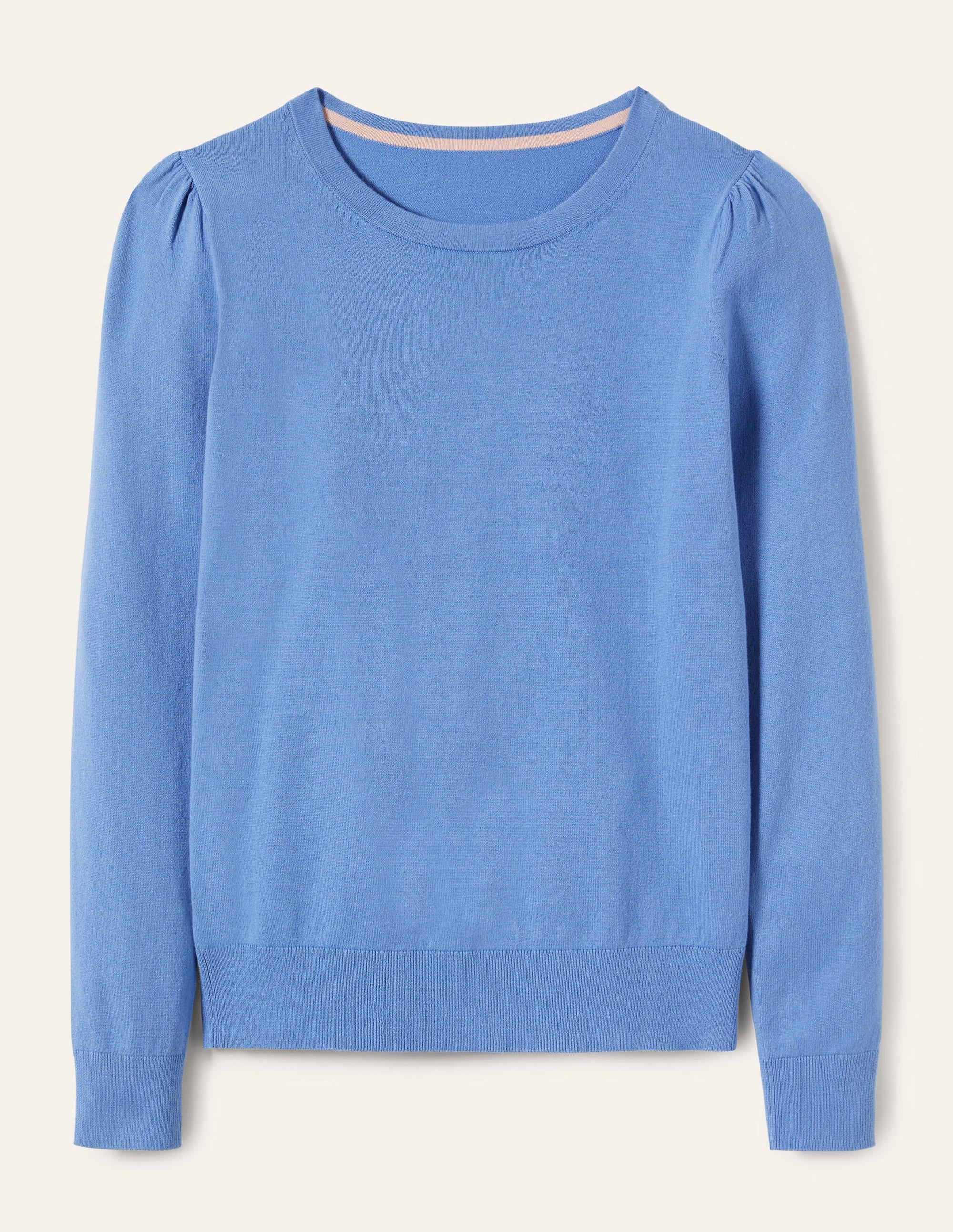 Cotton Crew Neck Sweater-Riviera Blue - Image 9