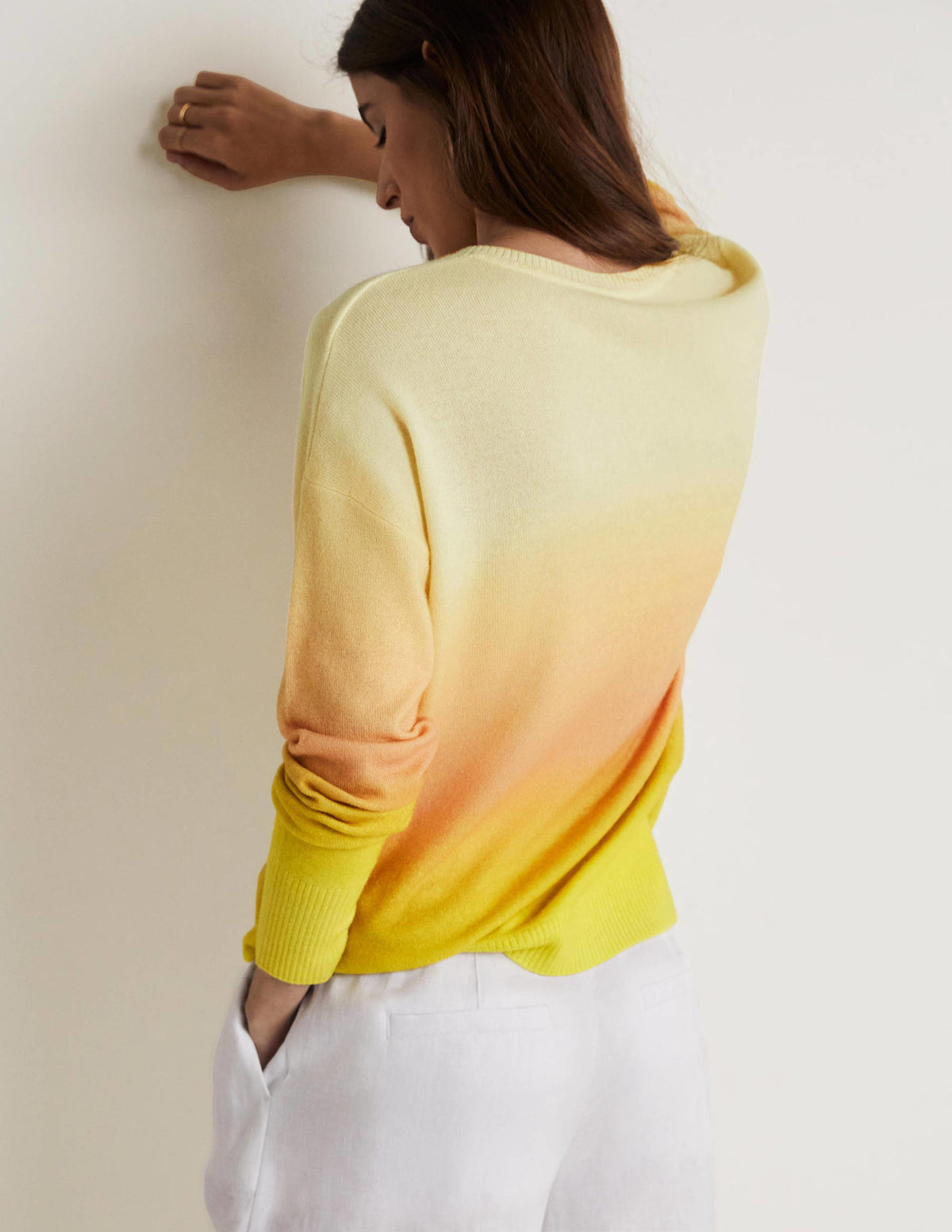 Margot Cashmere Sweater-Pink/Yellow Ombre-10