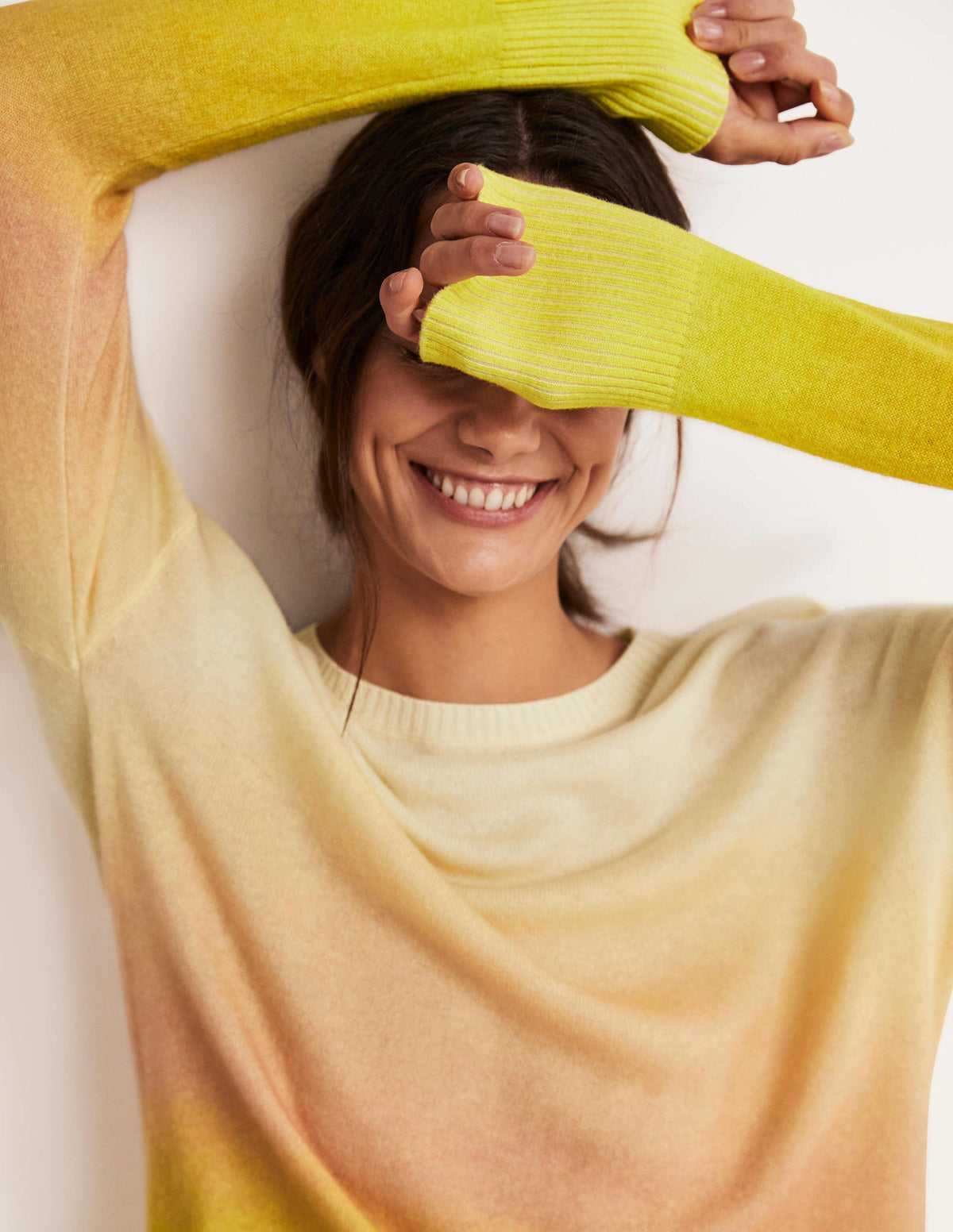 Margot Cashmere Sweater-Pink/Yellow Ombre-11