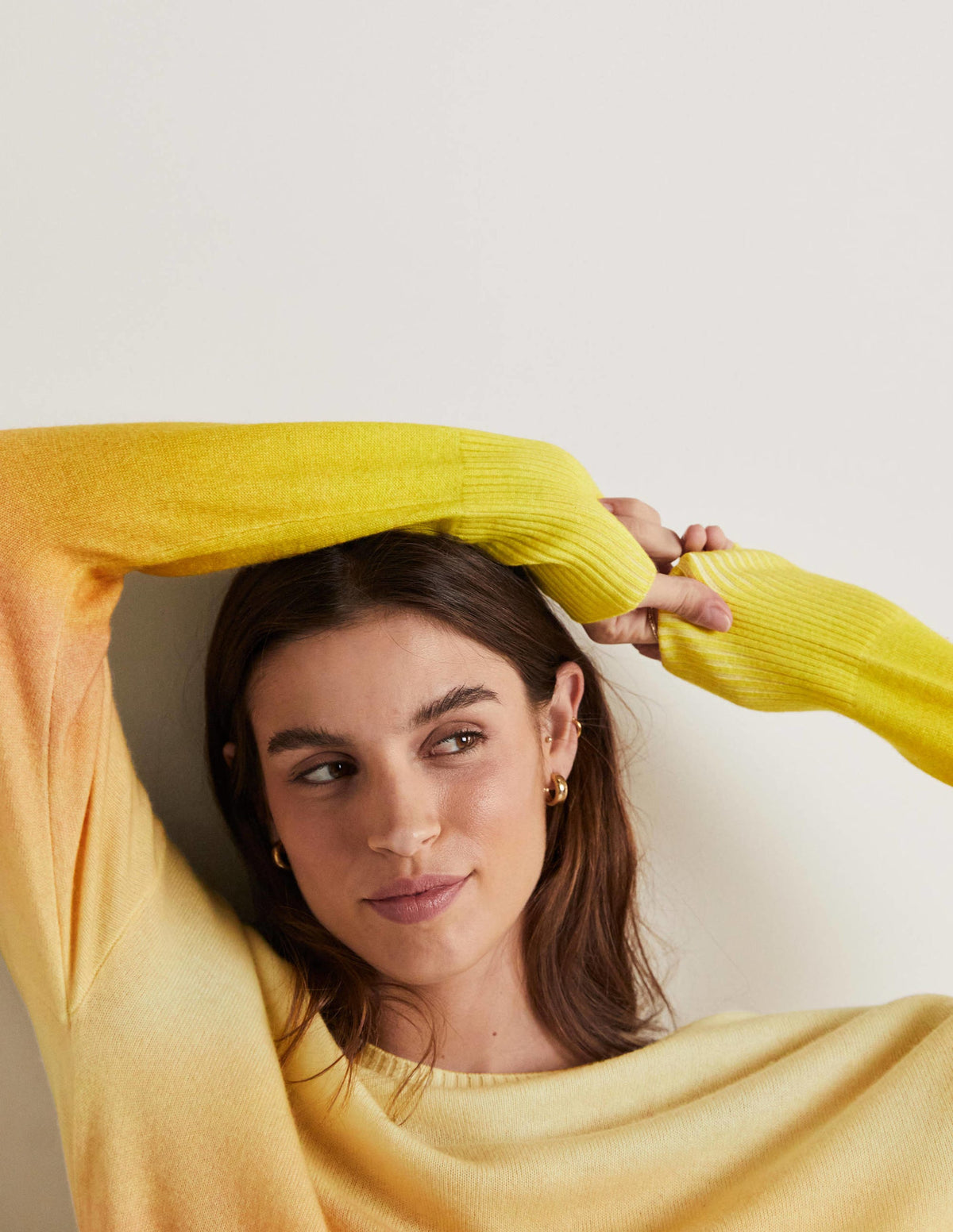 Margot Cashmere Sweater-Pink/Yellow Ombre-6